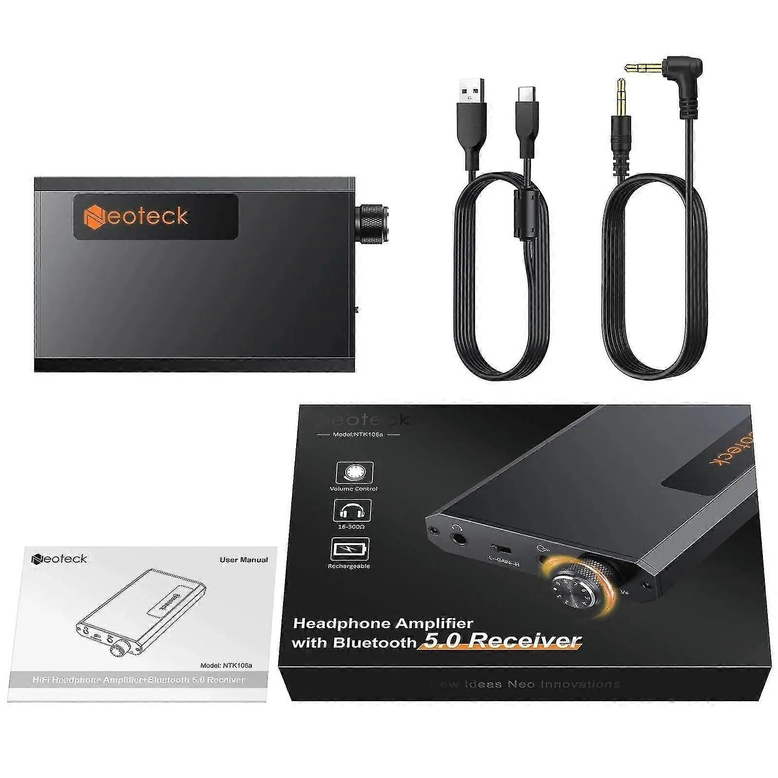 Neoteck Hifi Headphone Amplifier Bluetooth 5.0 Receiver Portable 3.5mm Audio Earphone Amp Components For Phones Computers