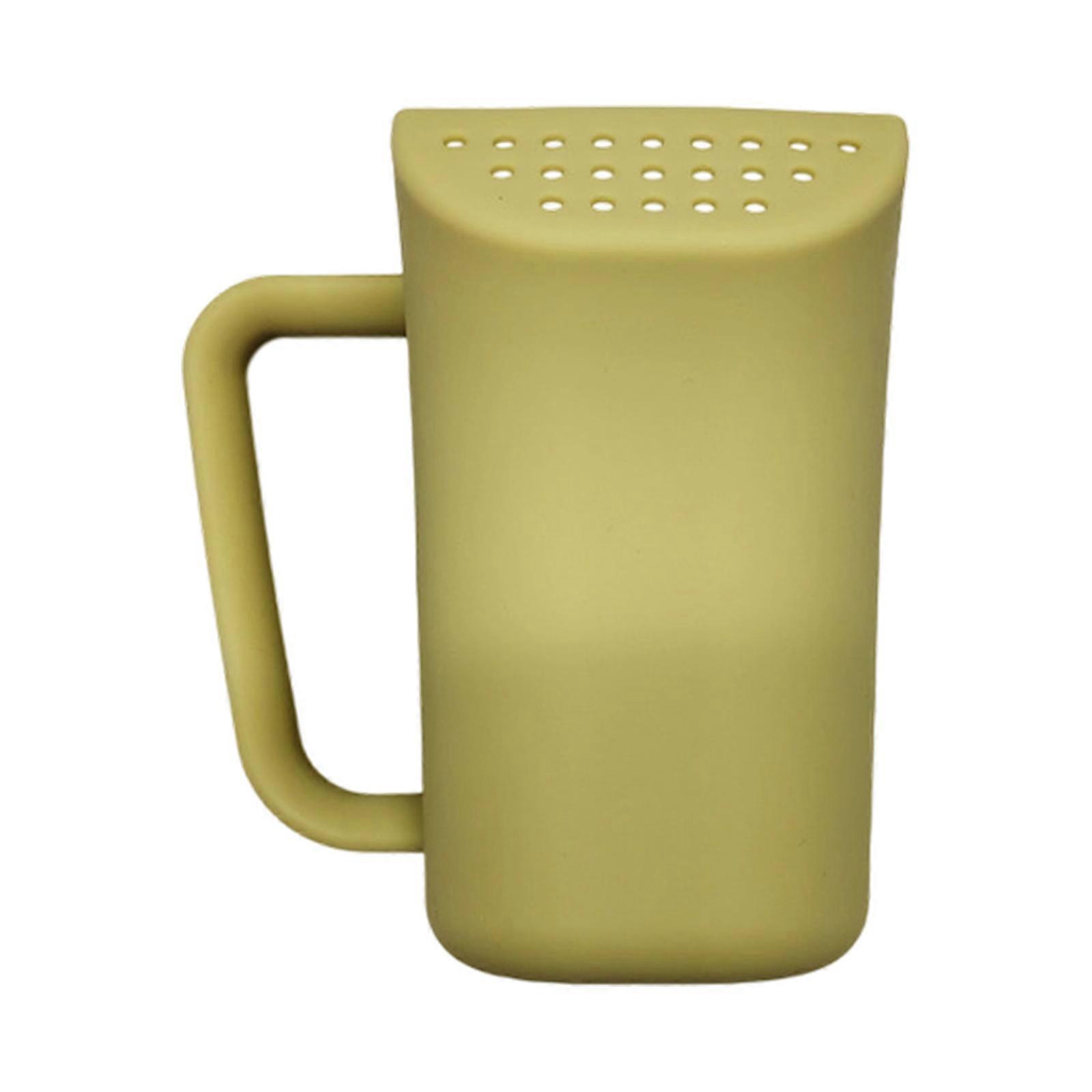 Soft Contoured Baby Shampoo Cup With Secure Grip Handle Comfortable Washing Solution For Newborns Bath Essential  Yellow