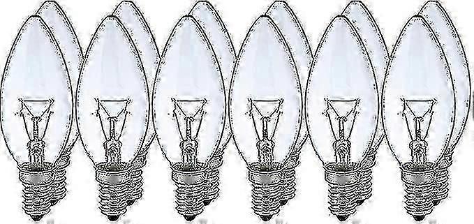 12x E14 Candle Bulb 40W Clear White Incandescent Lamp