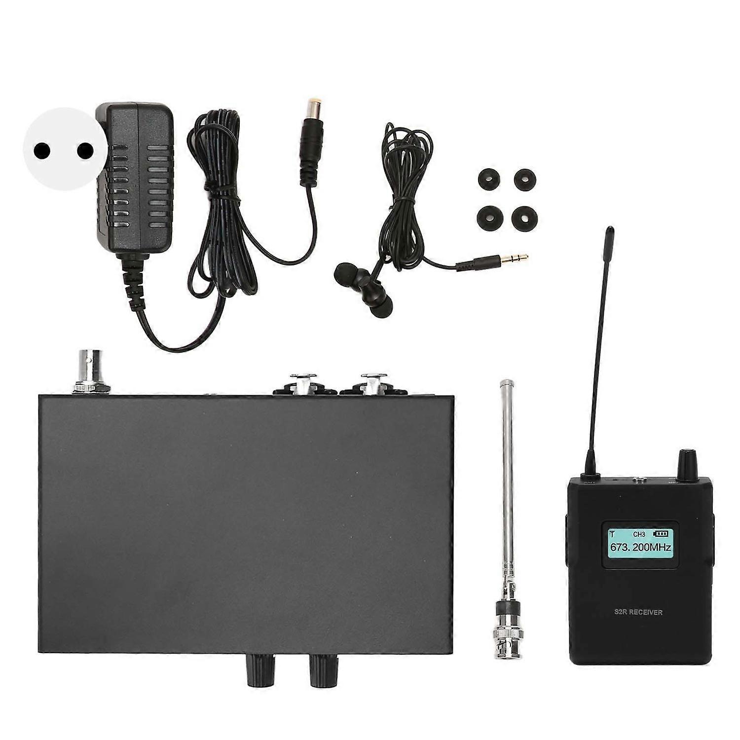 UHF Stereo Wireless Monitor System 863‑865MHz Wireless Monitor Transmitter Receiver with Earphone 10
