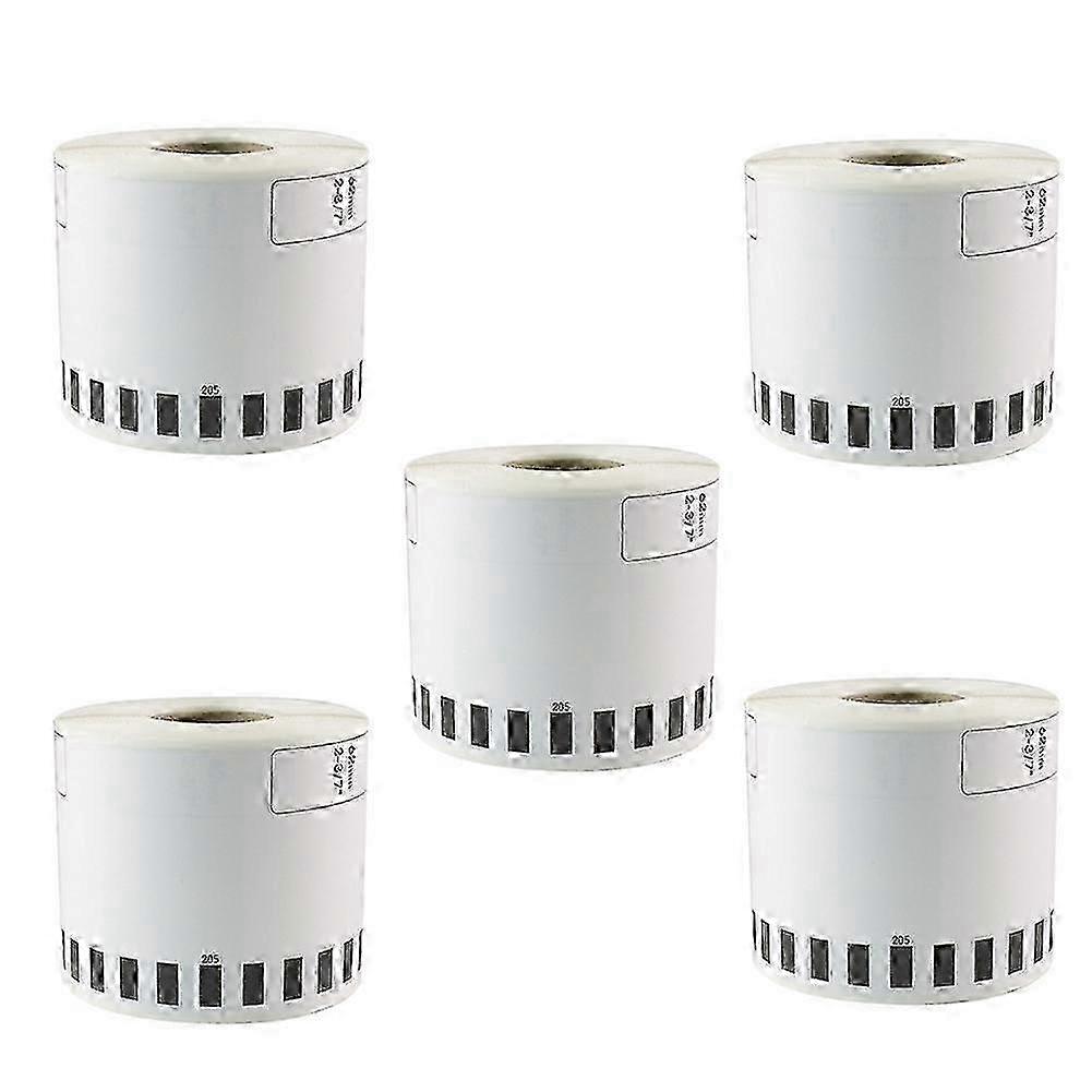 Refill Rolls (5 Pack) - Compatible with 22205 Label Printer, 62mm x 30.48M Continuous White Paper Labels