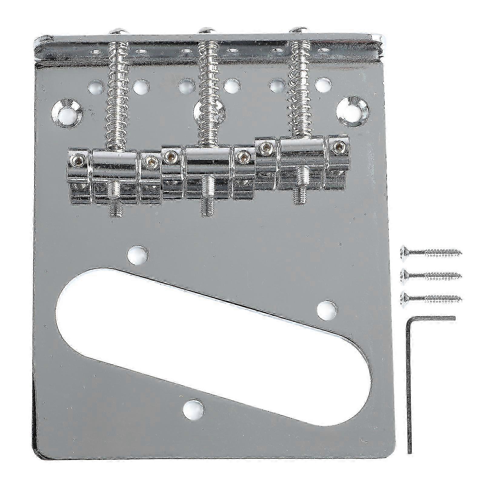 Electric Guitar Bridge 3 String Saddle with Single Coil Pickup Hole Instrument Accessory 2025