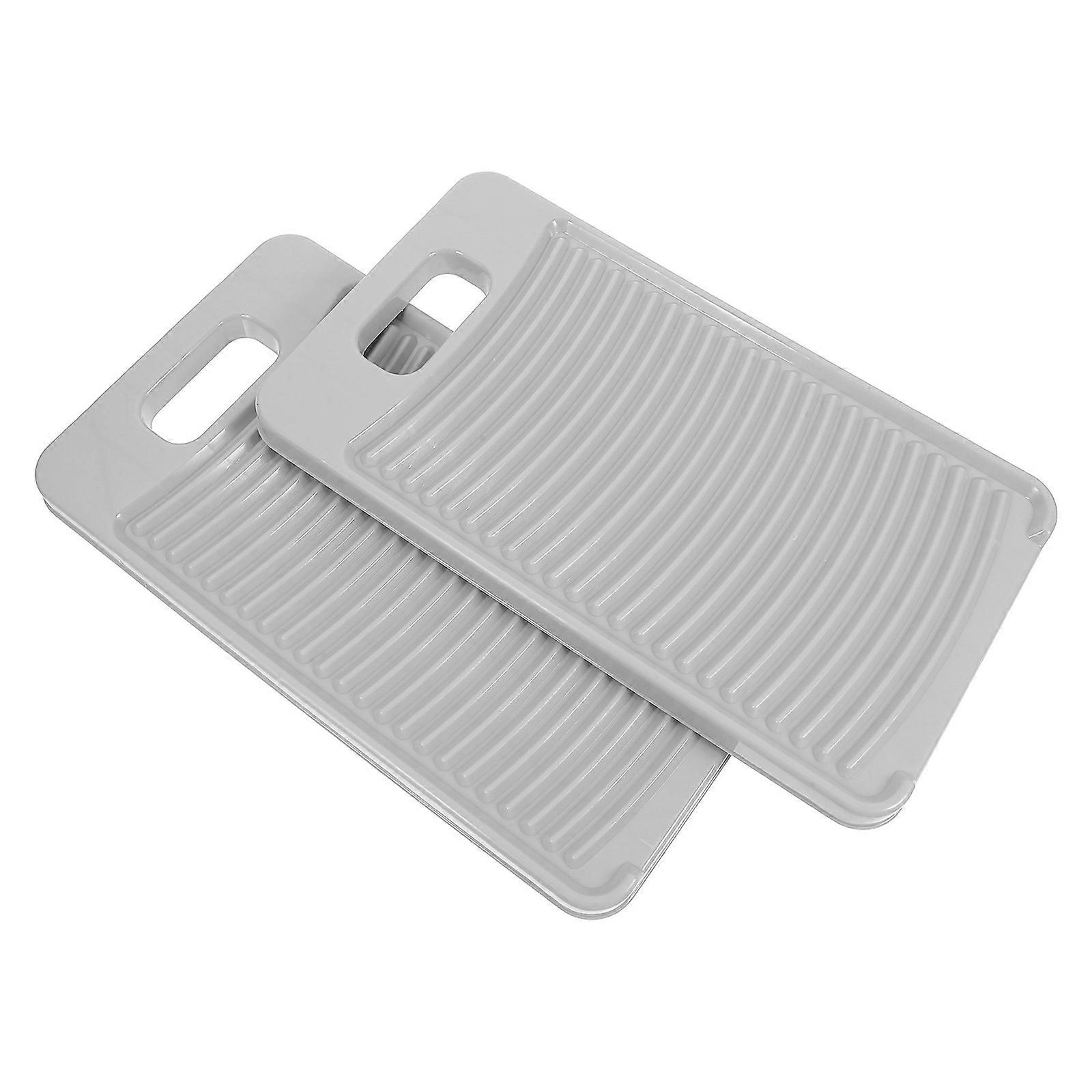 Mini Washboard for Hand Washing Clothes Laundry Washboard 2Pcs Durable Plastic