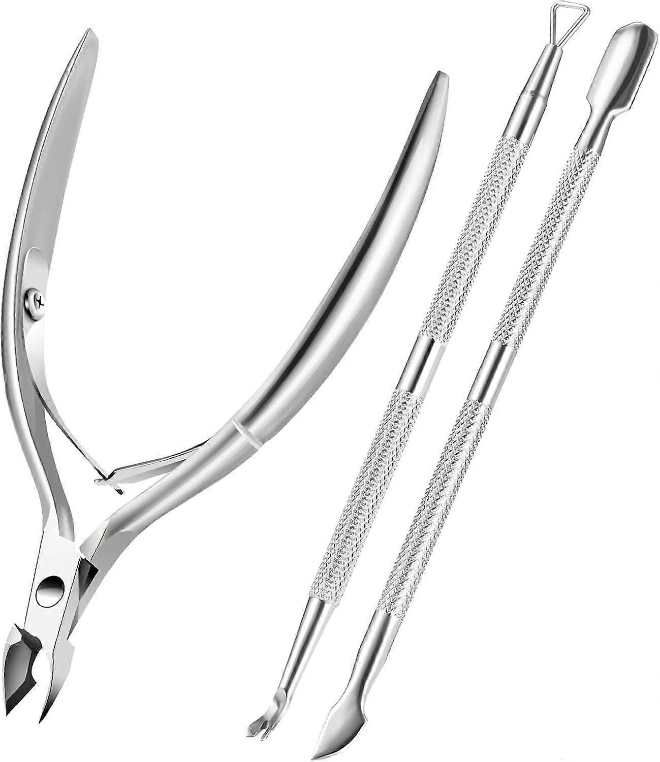 Cuticle Trimmer Cuticle Remover with Cuticle Pusher,  Professional Stainless