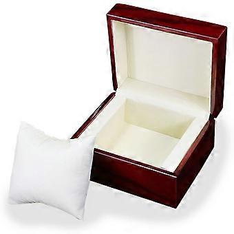 Premium Glossy Wooden Wrist Watch/Bangle Pillow Box Great Birthday Gift Party Gift(1pcs, red)