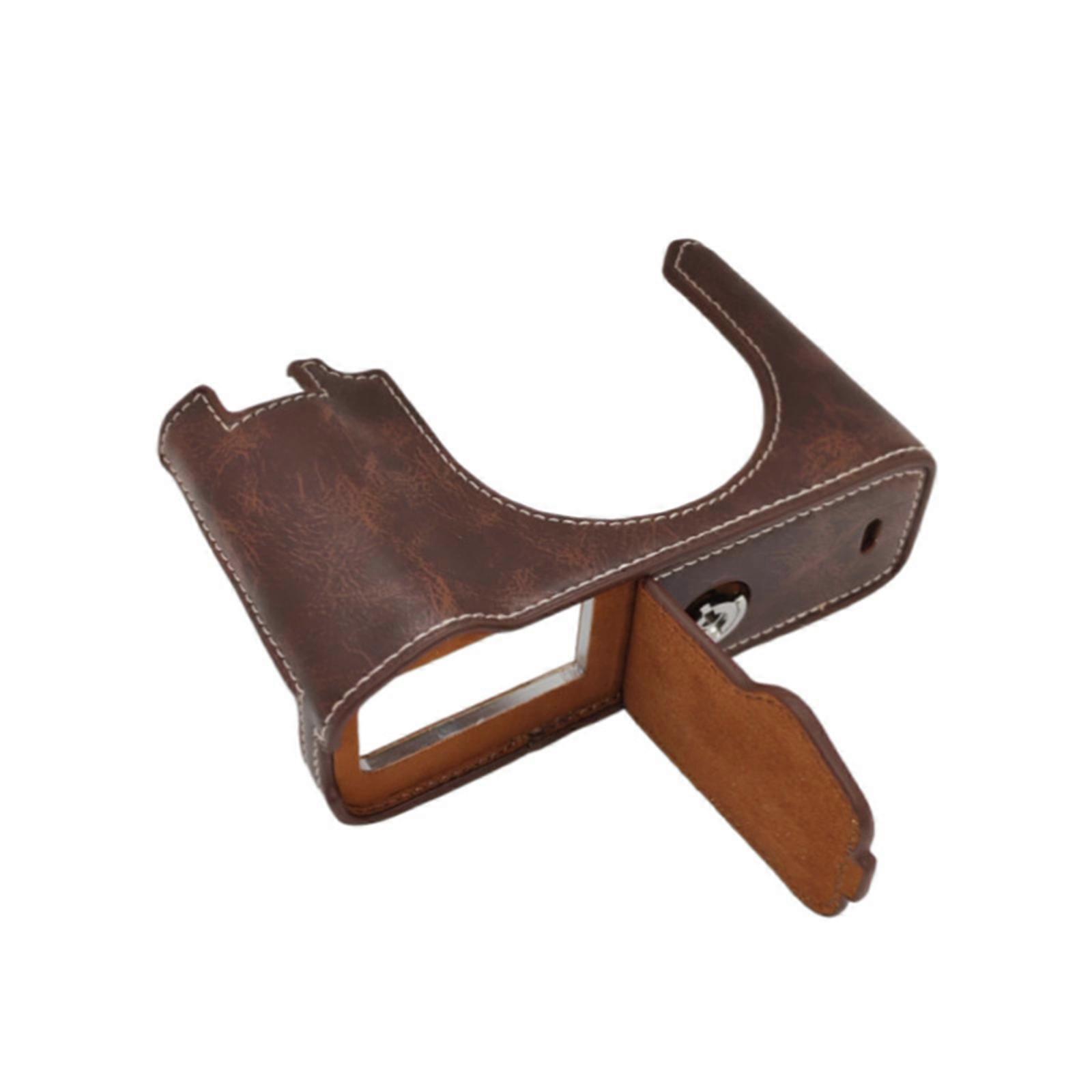 Professional Leather Camera Housing For GFX100RF Ensuring Uninterrupted Operation And Enhances Handling Stability  coffee