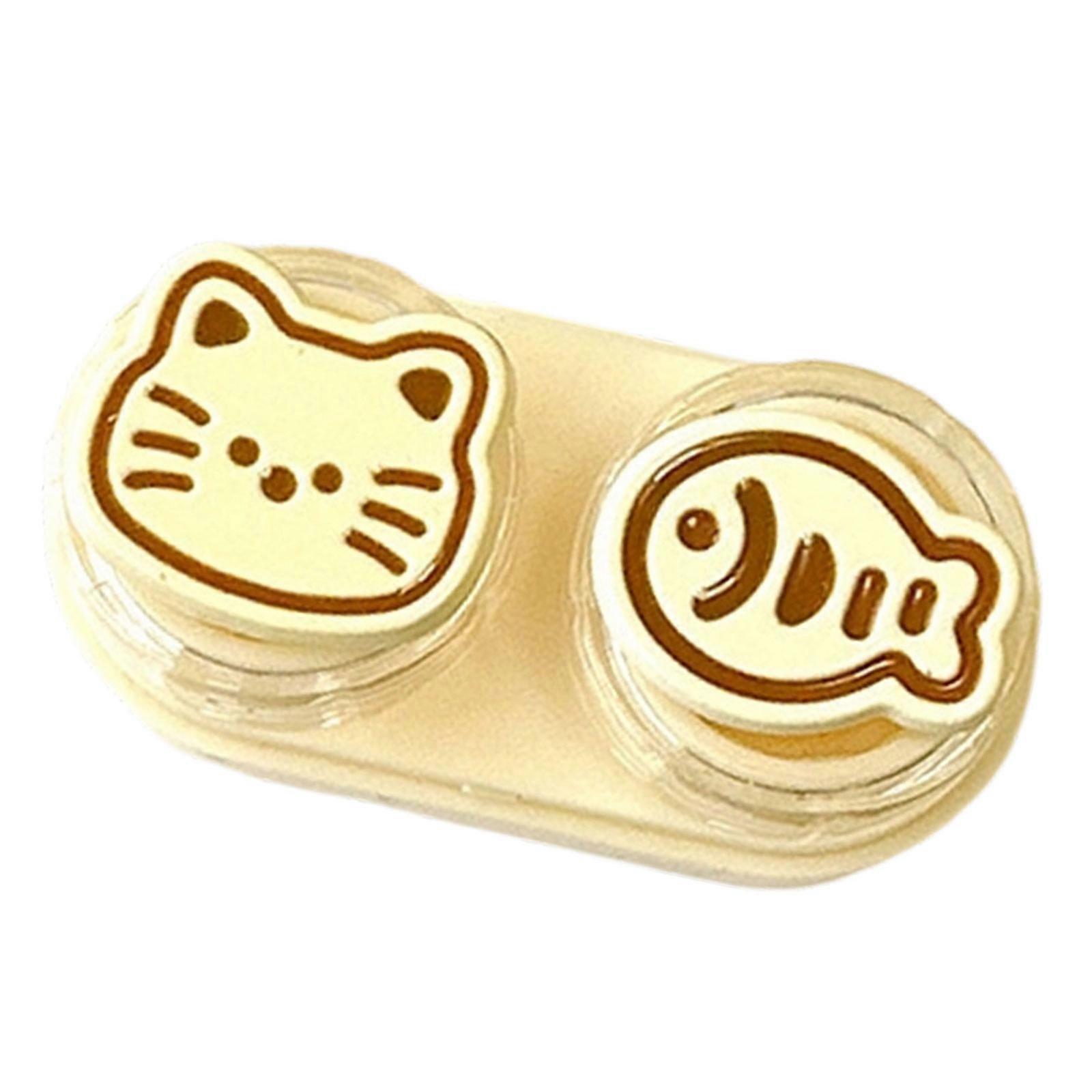 Lovely Contact Lenses Case and Suction Stick Applicator for Soft Lenses Contact Lenses Removal Tool  Yellow