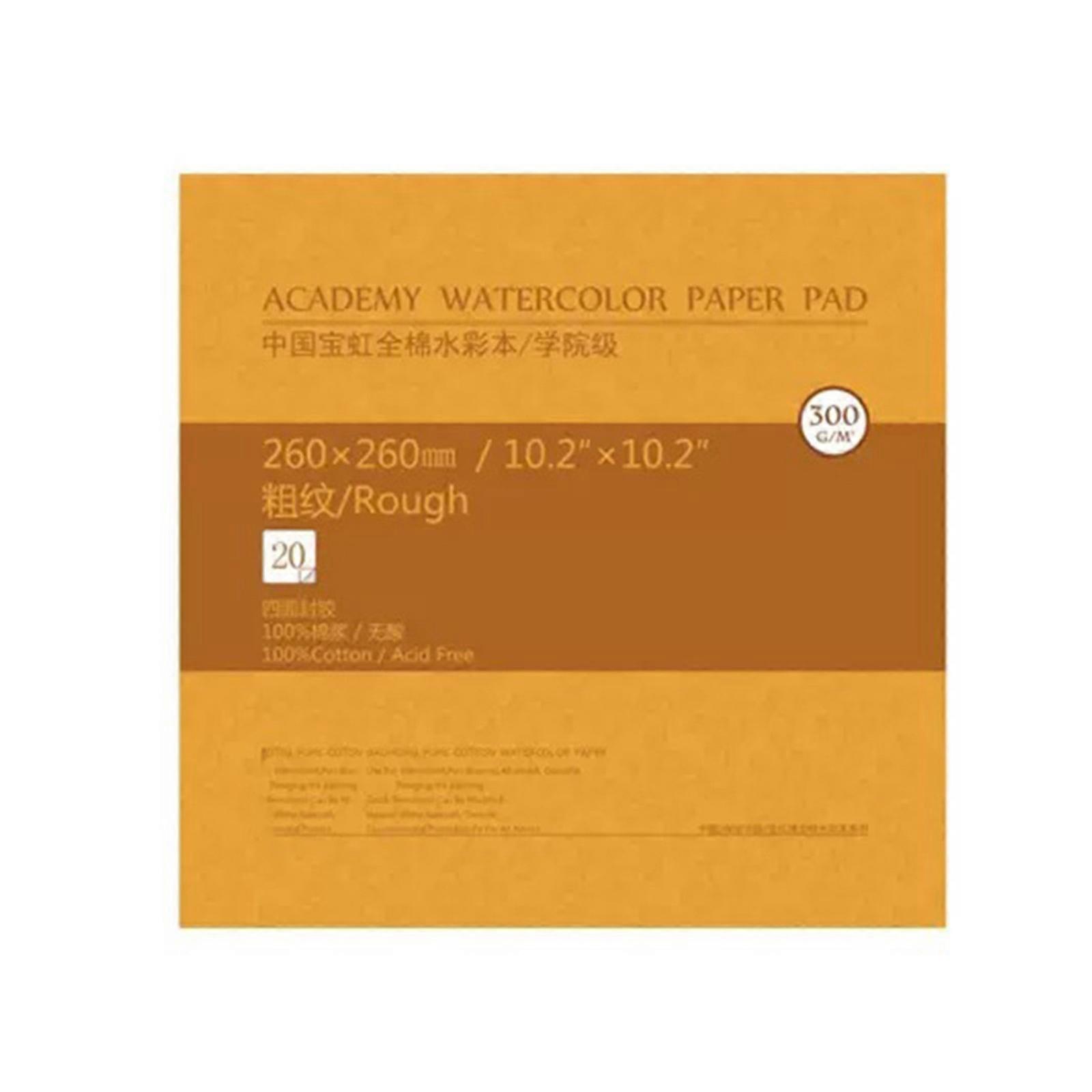 Multipurpose 300g Cotton Art Paper Pad 20 Sheets High Absorbency Acid Frees Paper Design For Watercolor Gouache Inks Multicolor