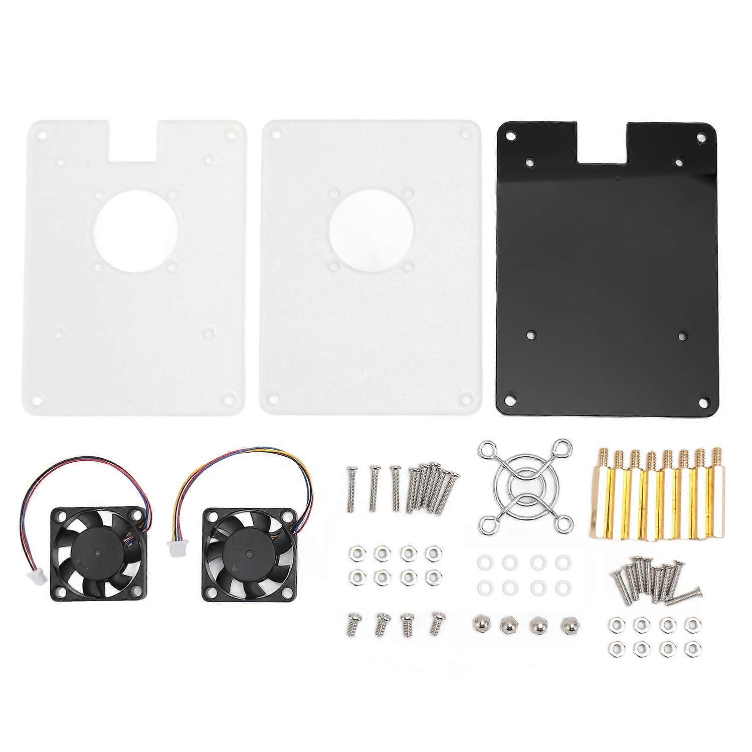 Acrylic Case Replacement for RasPi 5 2 Layers Transparent Integrated for RasPi 5 Case with Cooling F