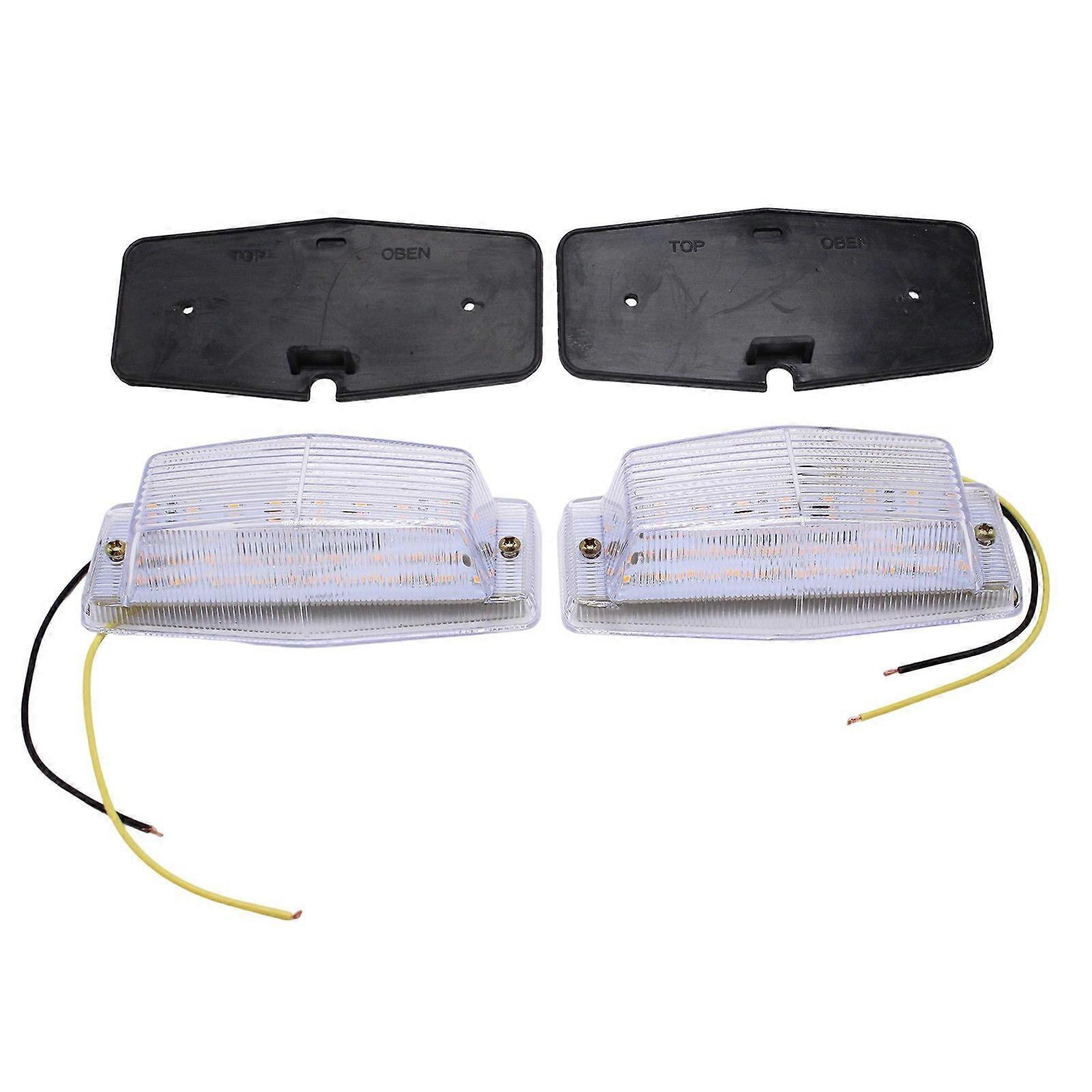 2PCs LED Lights Shockproof ABS Construction For Commercial Trucks Flatbed Trailers  transparent