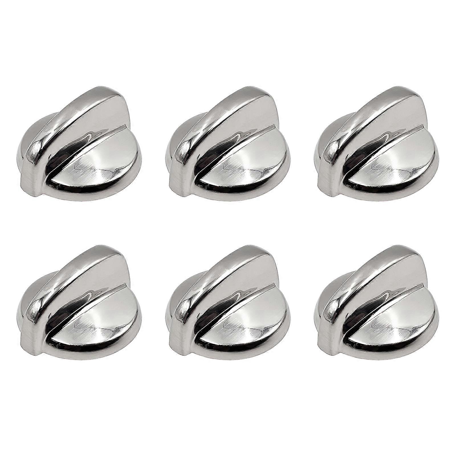Pack of 6 Gas Cooker Handle Replacement Control Knob ABS Texture Smooth Turning Accurate Heat Adjustment for Cooker Multicolor