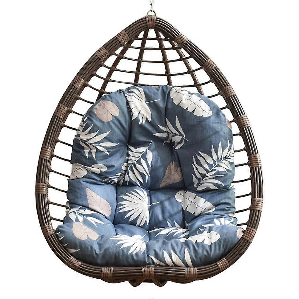 Hanging Egg Chair Cushion Pad with Zipper for Indoor Outdoor Swing Hammock Seat (Blue)