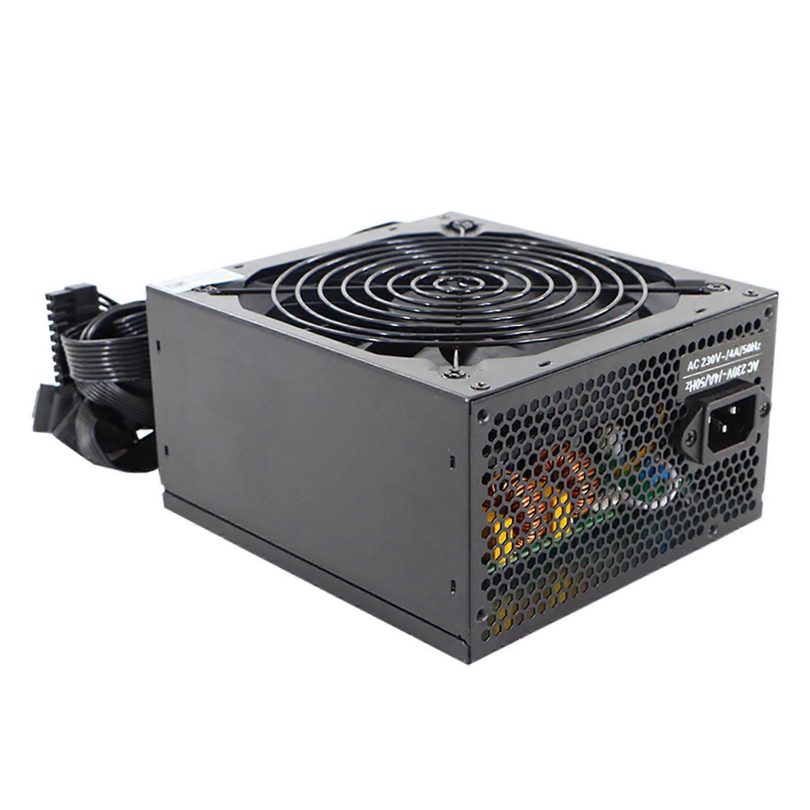 Efficient Rate 550W Computer Power Supply With Intelligent Temperature Control for System Active PFC 12V Rail Multicolor