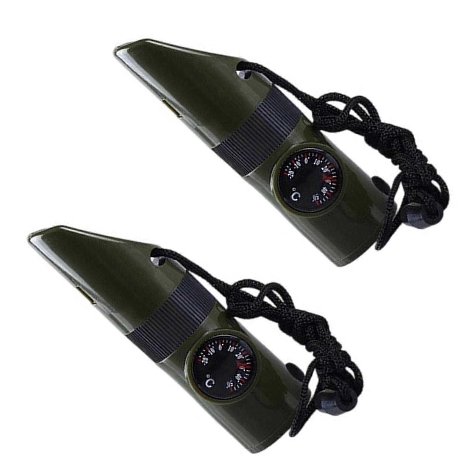 Multipurpose Survival Whistle with Waterproof Storage LED Light Navigation Aid for Wilderness Expeditions Multicolor