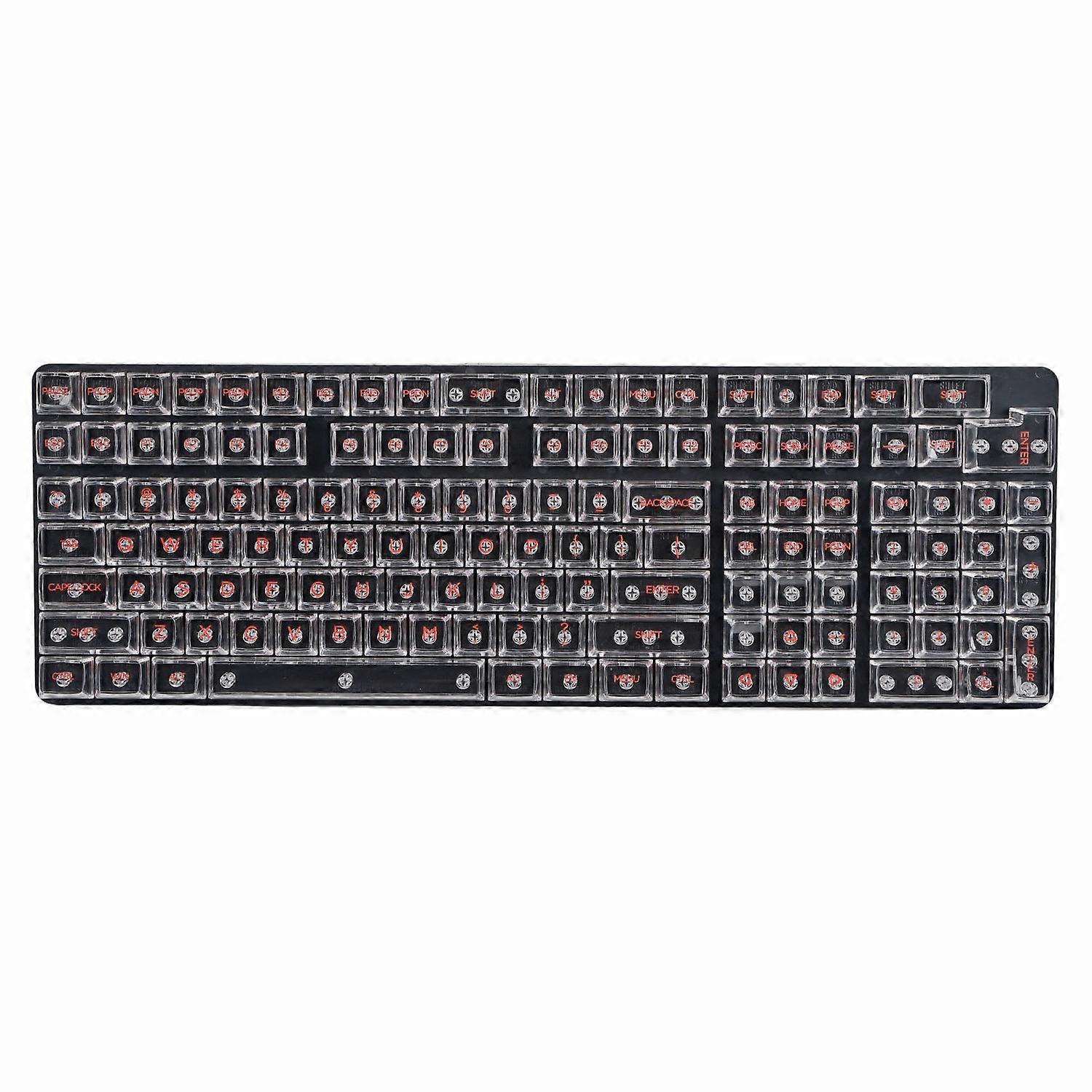 132 Keys Mechanical Keyboard Keycaps CBSA Height Transparent Ergonomic DIY Clear Keycaps White Orang