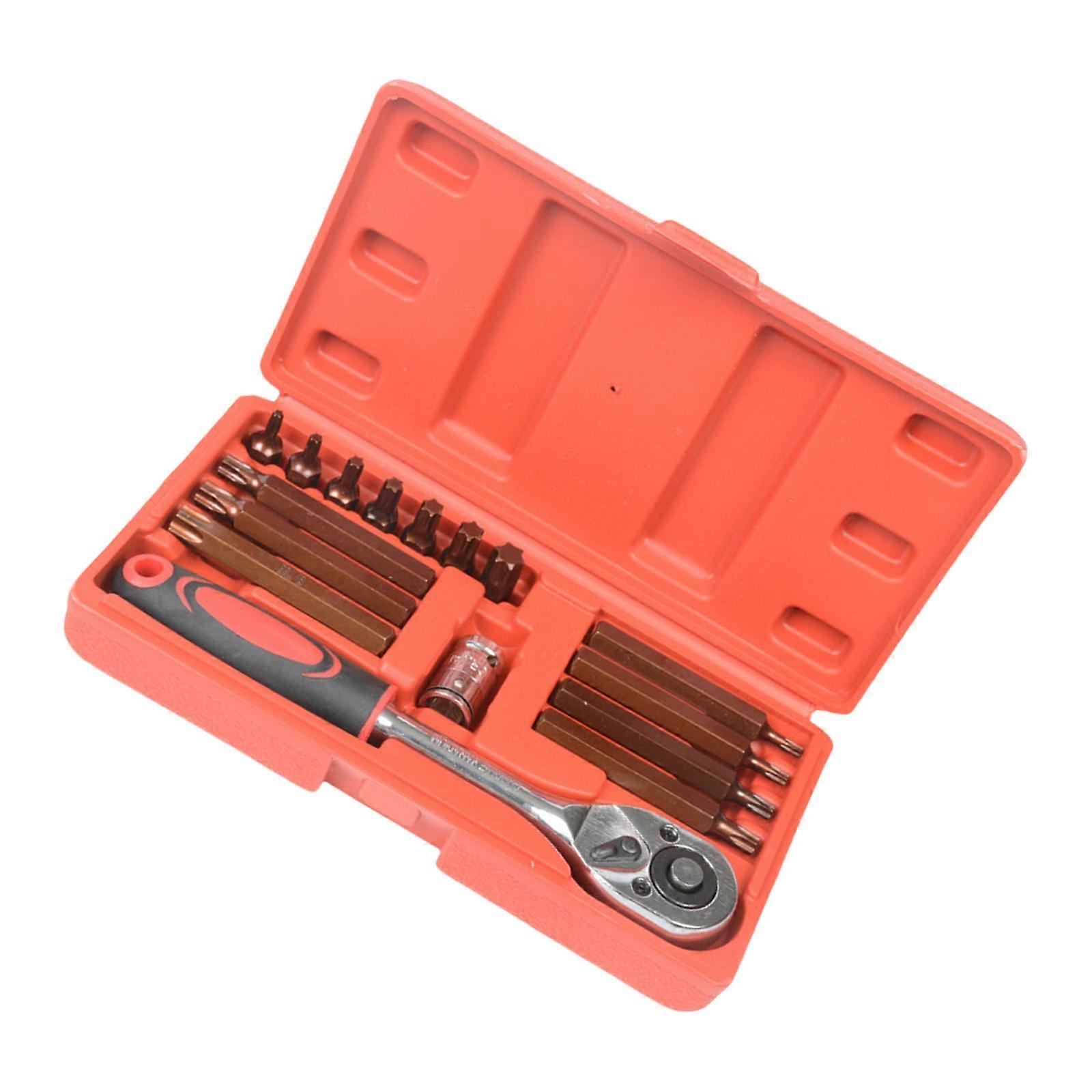 Precise Engineered 16Pcs Hex Wrench Kit Torxes Star Wrenches with MultiSize Compatibility And Compactly Carrying Case Multicolor