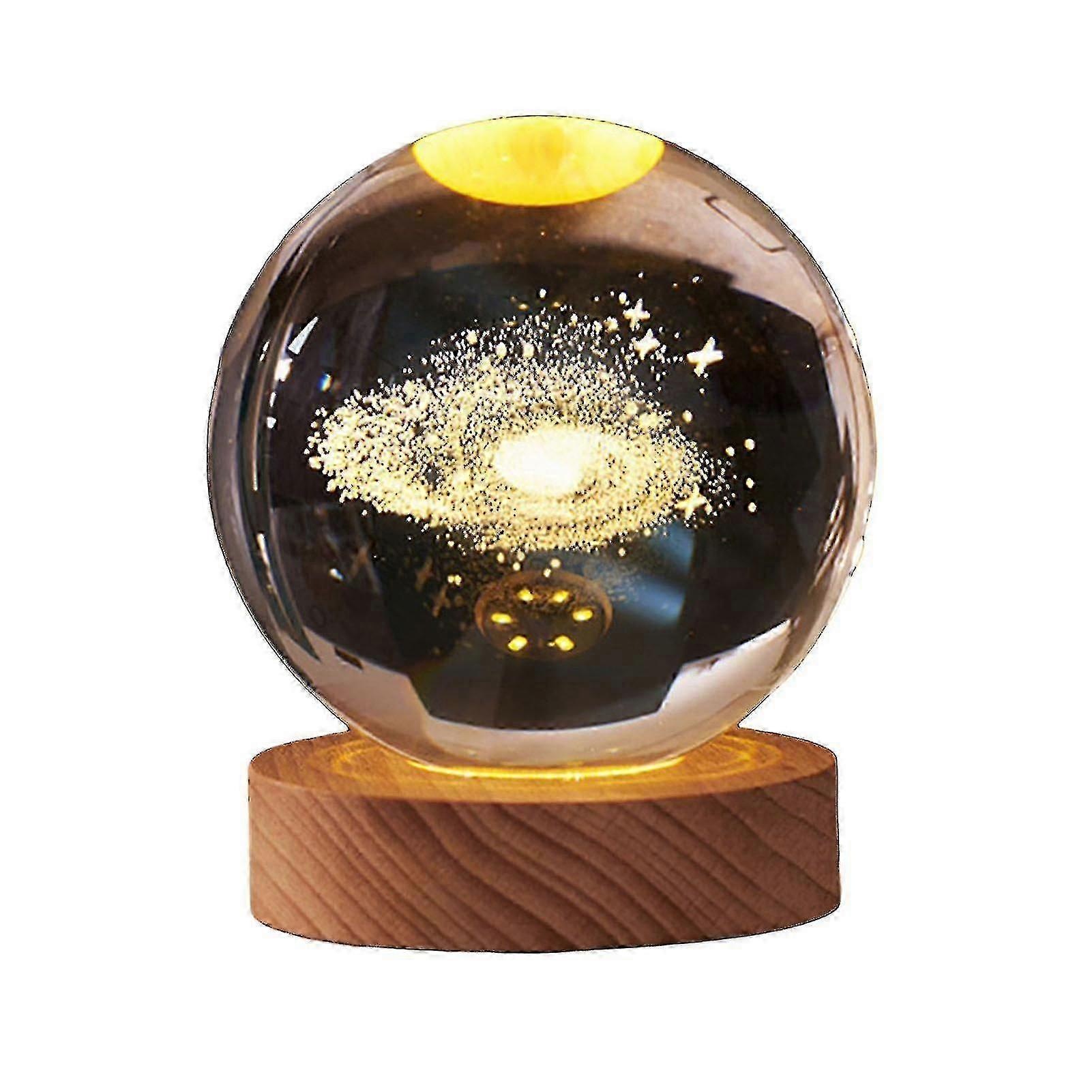 3D الكواكب الكرة الكريستال محفور نموذج مصغرة ليلة ضوء ديكور المكتب المنزلي
