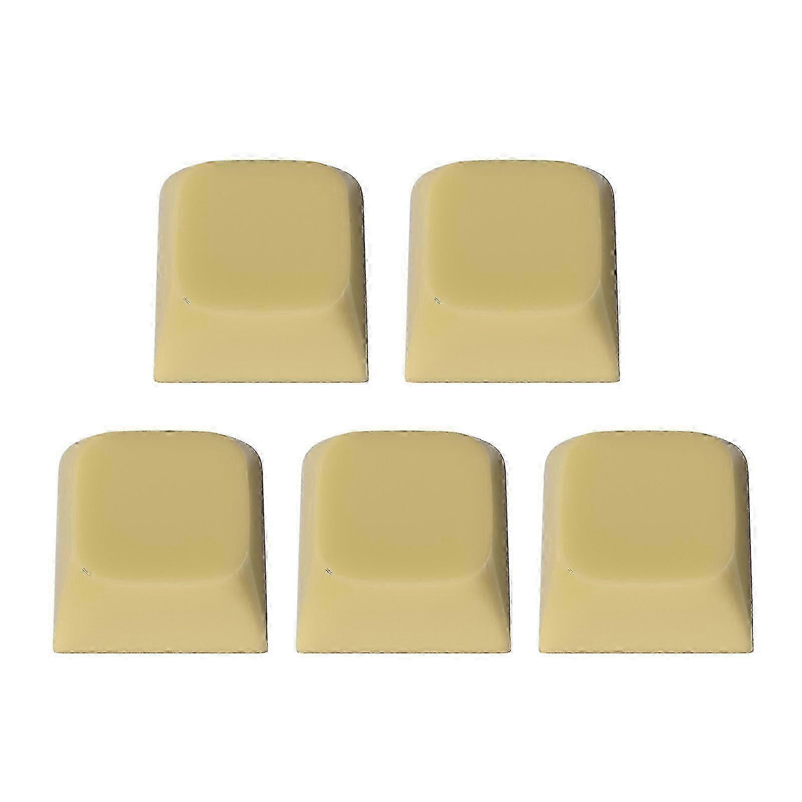 5pcs XDA Keycaps Quality PC Jade Like Finish Keycaps Smooth Texture for Mx Switches Mechanical Keyboard Accuracy Layouts Yellow z