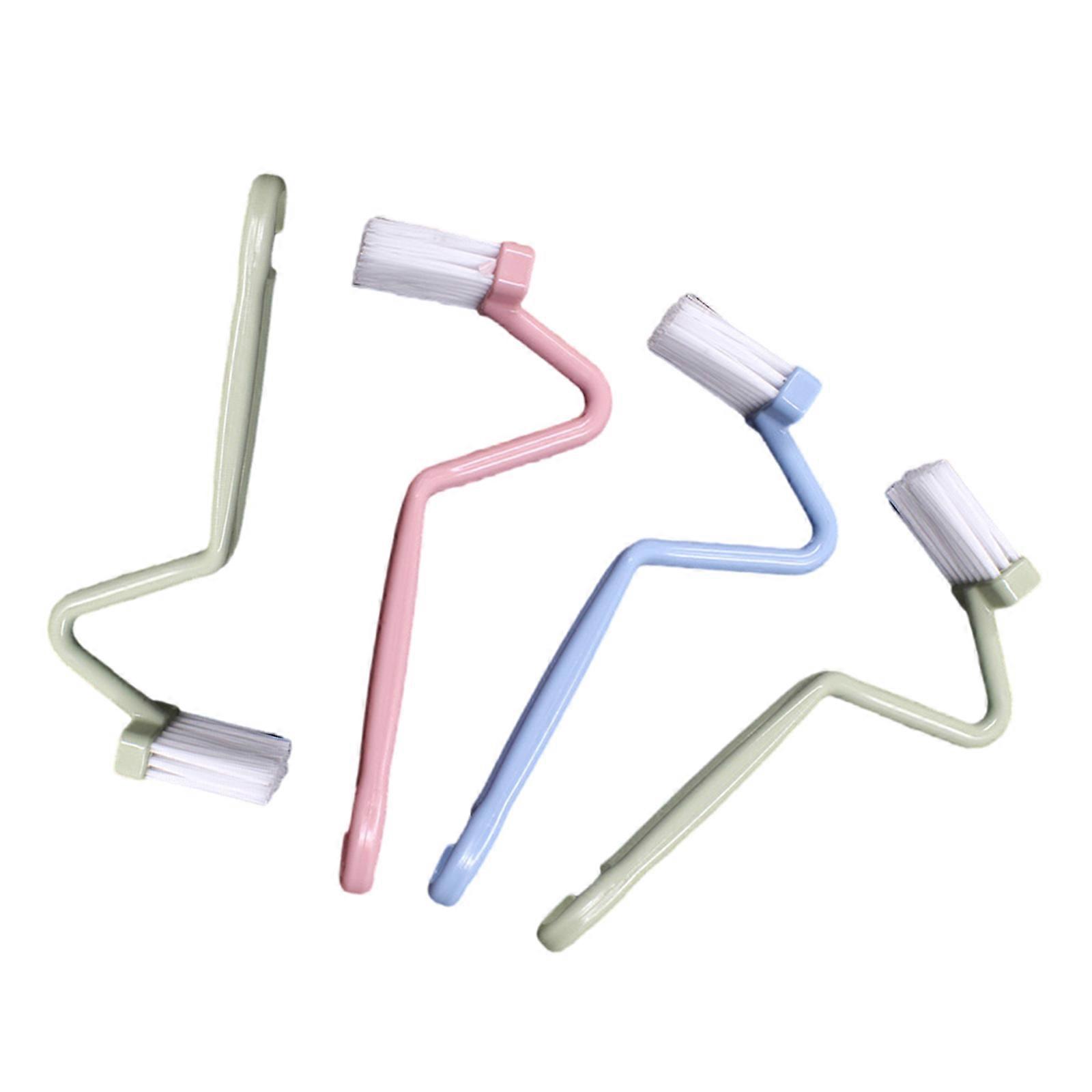 4Pieces Wall Mountable Toilet Scrubber Cleaning Brush With Efficient Bristles And Space Saving DesignS For Bathroom Use Multicolor