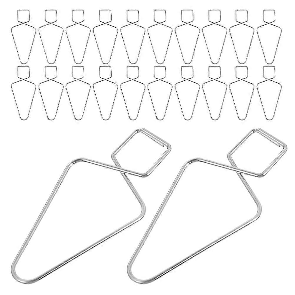 Silver Steel Ceiling Hook Clips for Hanging Household Items 30Pcs