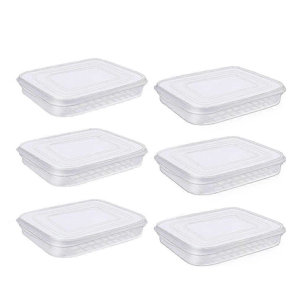 6 Pieces Bacon Keeper,Meat Saver Container with Lids,Airtight Cold Cuts Cheese Container Refrigerator Storage Box