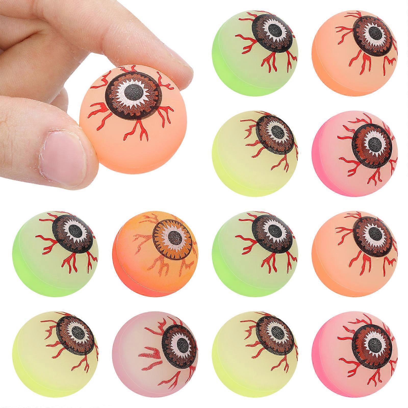 Multi Colored Eye Shaped Bouncing Ball Toys For Children Fun 25 Pcs