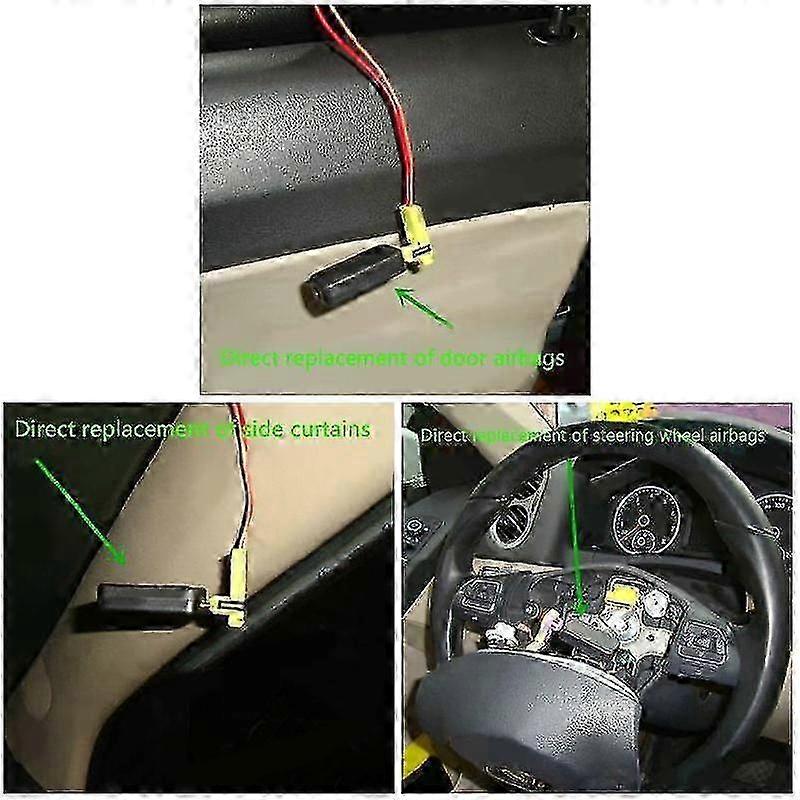 2pcs Car Airbag Bypass Emulator for Inspection and Testing Black
