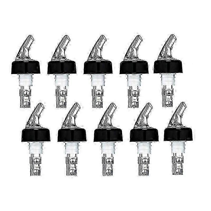 10pcs Automatic Measured Bottle Pourer, Spout Bottle Pourer With Tail And Collar, Liquor Bottle Pour