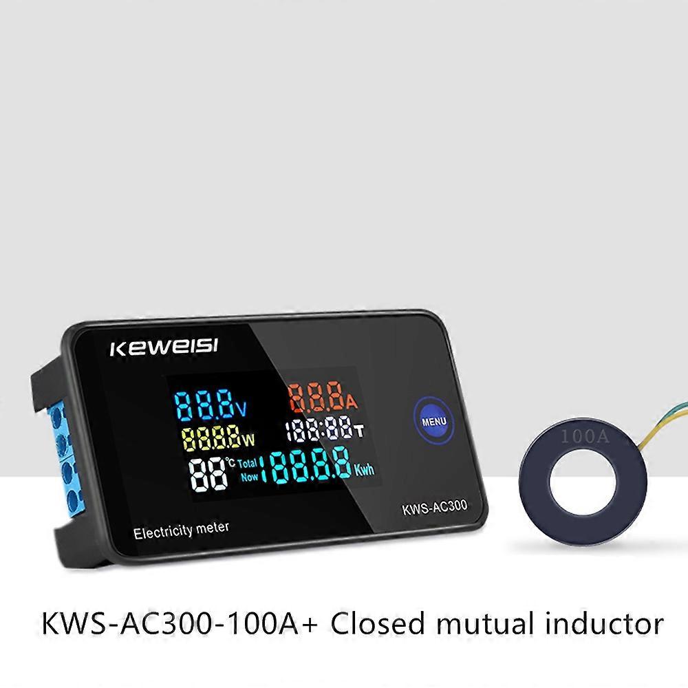 KWS-AC300 Voltmeter Voltage Tester AC 50-300V Power Energy Meter LED Wattmeter Electric Meter With Reset Function 0-100A 40% Off