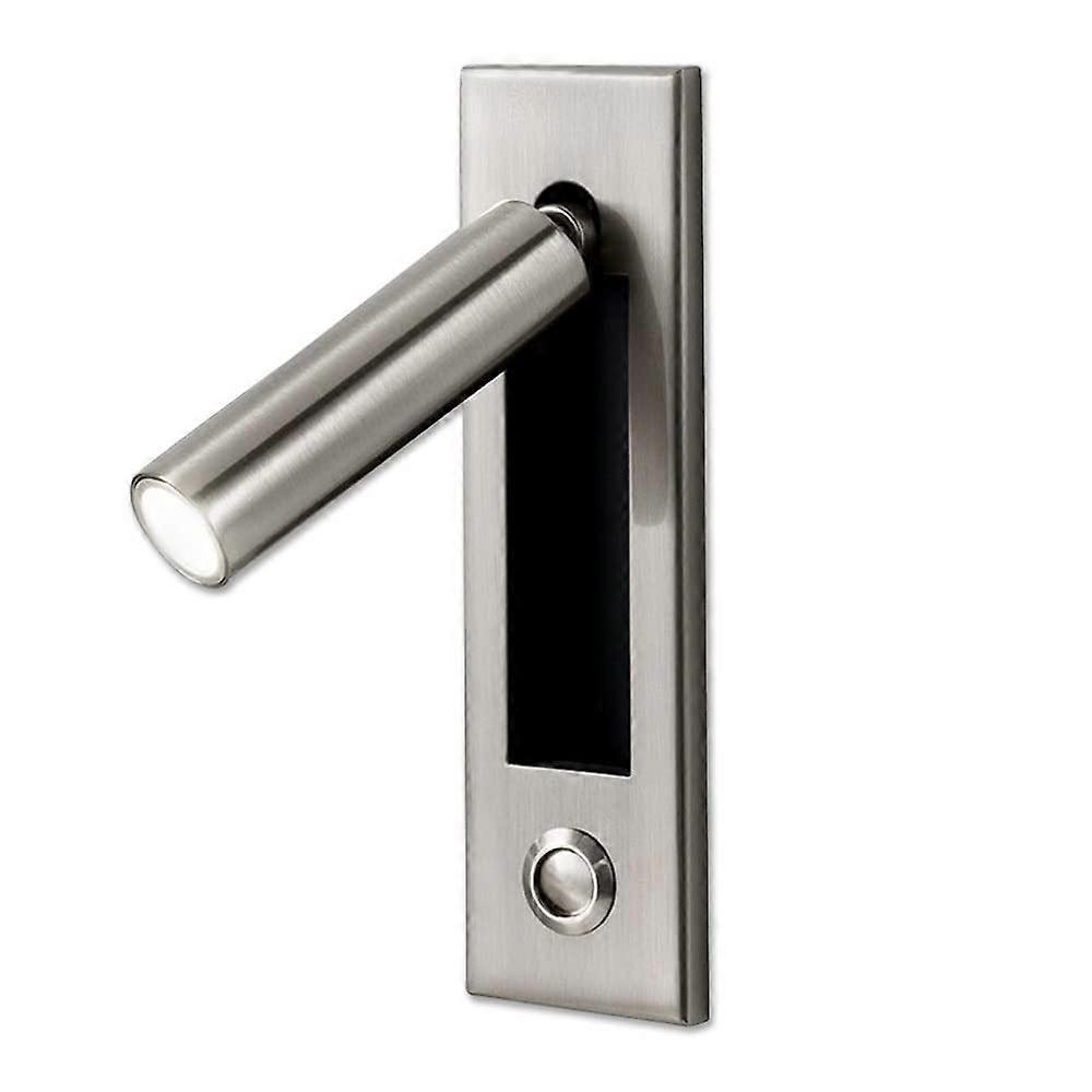 LED Wall Reading Light 3W 350° Rotatable 90° Foldable Bedside Spotlight Matte Chrome Energy Saving