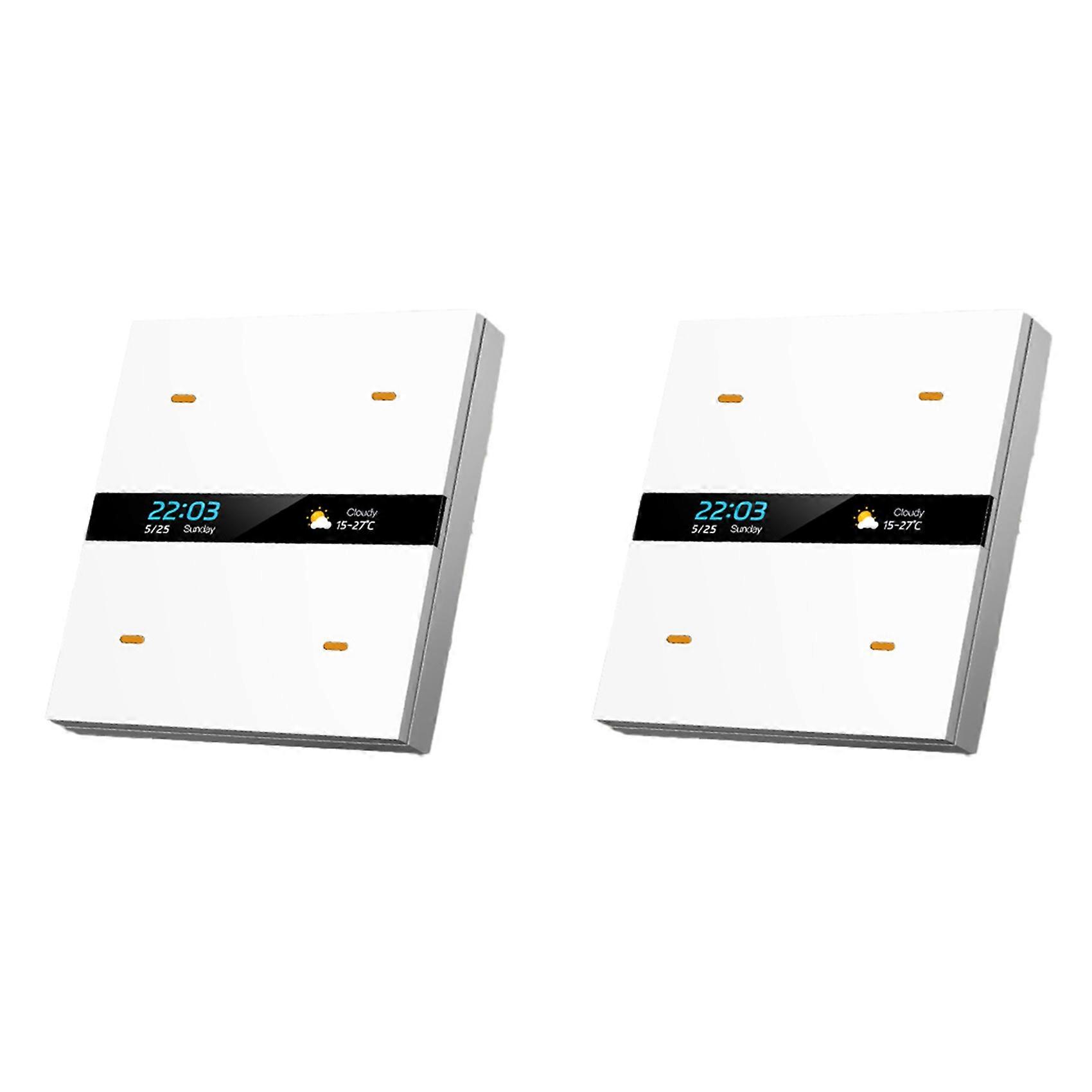 2X Tuya Zigbee Smart Scene Switch Lighting Smart Control Scene Control Switch Panel Smart Switch 485 86 Box B