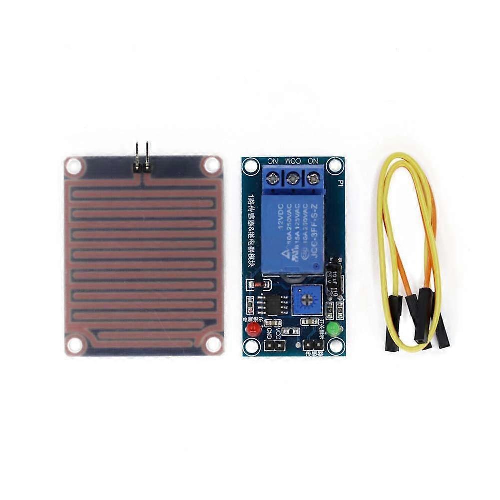 Rain Sensor Relay 12V Raindrops Controller Module Weather Monitoring Plant Leaf Humidity Sensor Adjustable Sensitivity