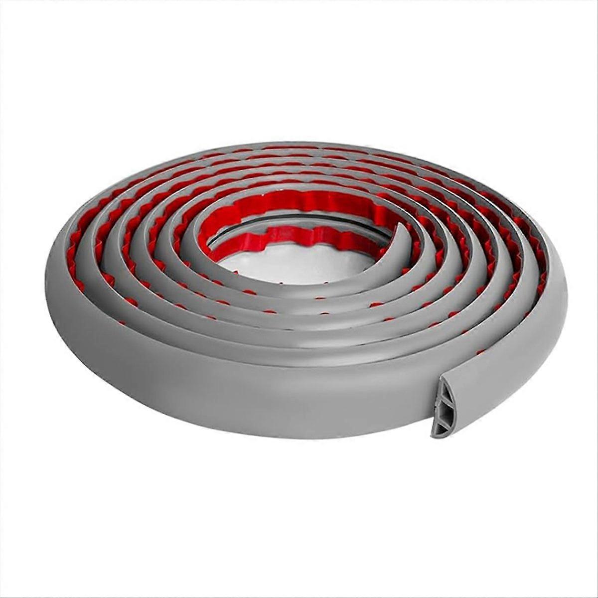 Floor Cord Cover Self Adhesive Cord Hider Power Cord Protector Gray