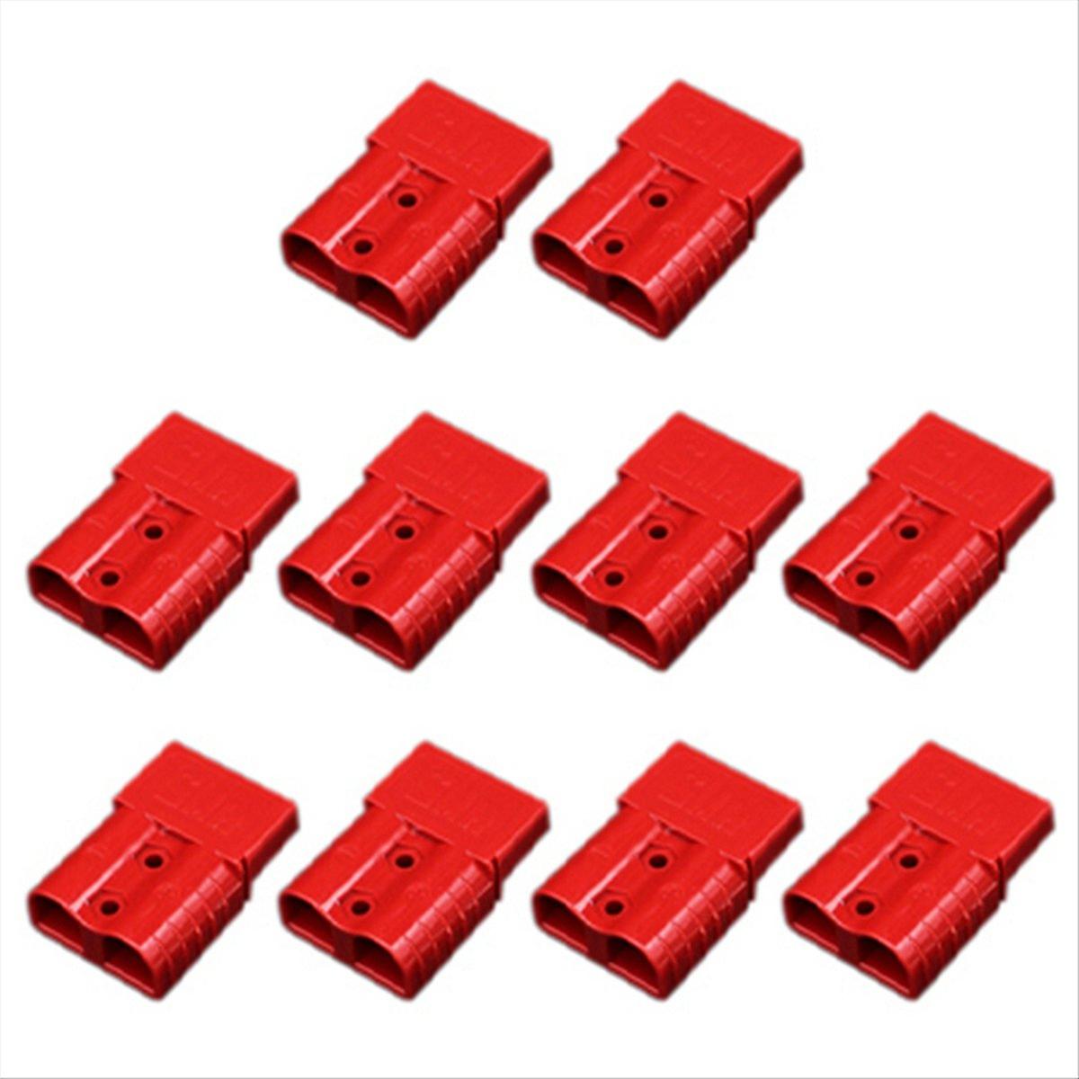 10PCS Anderson Style Plug Connector 120A with Anderson Handle Red