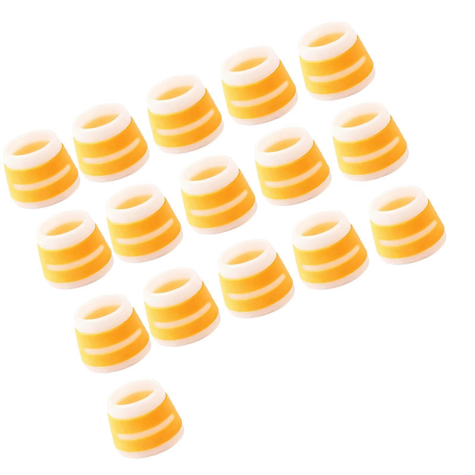 16pcs Silicone Leg Caps Noise Reducing Anti Slip Simple Application Table Legs Sleeves Multiple Color for Indoor Use Multicolor