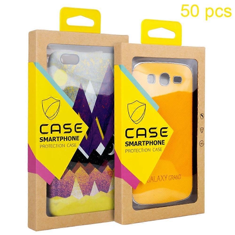 Customizable 50Pcs/Set Kraft Paper Package Box Compatible For iPhone 6s Plus/ Samsung S7 Cases