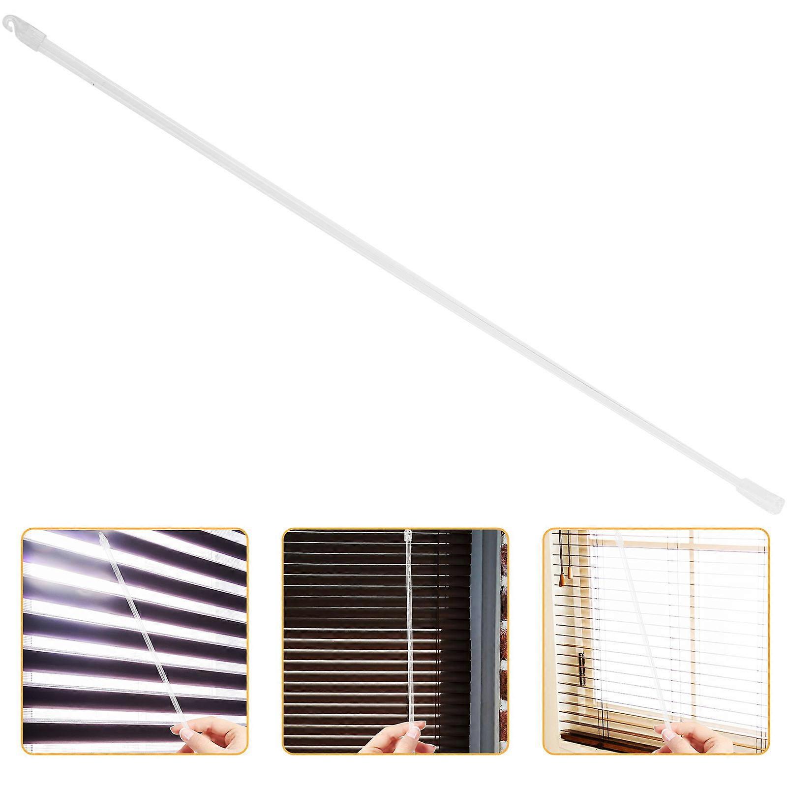 Replacement Blind Rod 3Pcs Transparent Wand With Hook Perfect For DIY Enthusiasts Smooth Surface For Curtain Management