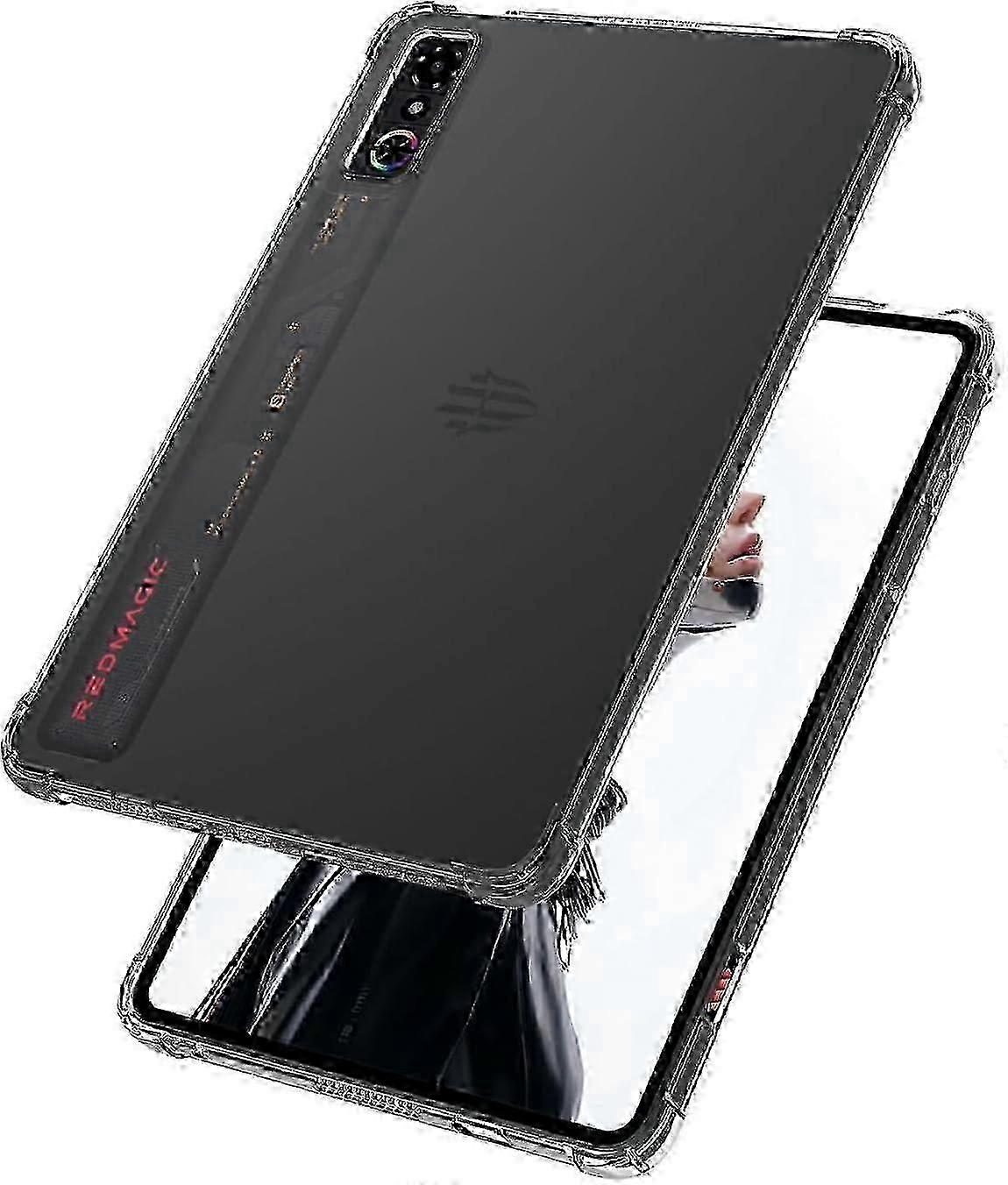 Case for RedMagic Astra Gaming Tablet, Soft TPU Back Shell, Transparent Red