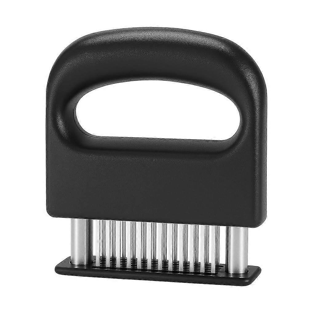 Meat Tenderizer Tool with 48 Stainless Steel Blades for Steak Chicken Pork BBQ, Ergonomic Black Handle