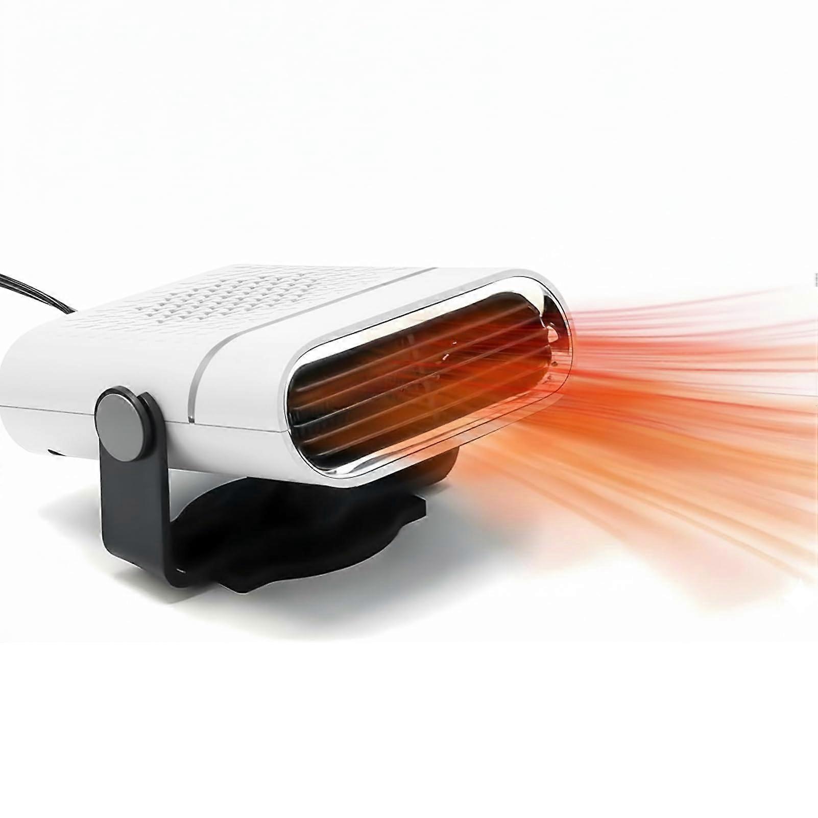 12V Car Heater and Defroster with Fast Window Defrost, Dual Heating Modes, 360° Rotation PlugIn