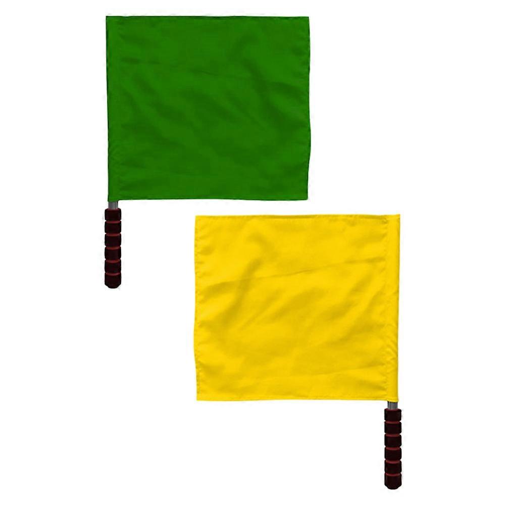 Handheld Flags Signal Prop for Traffic and Sports Events 2Pcs Portable Use