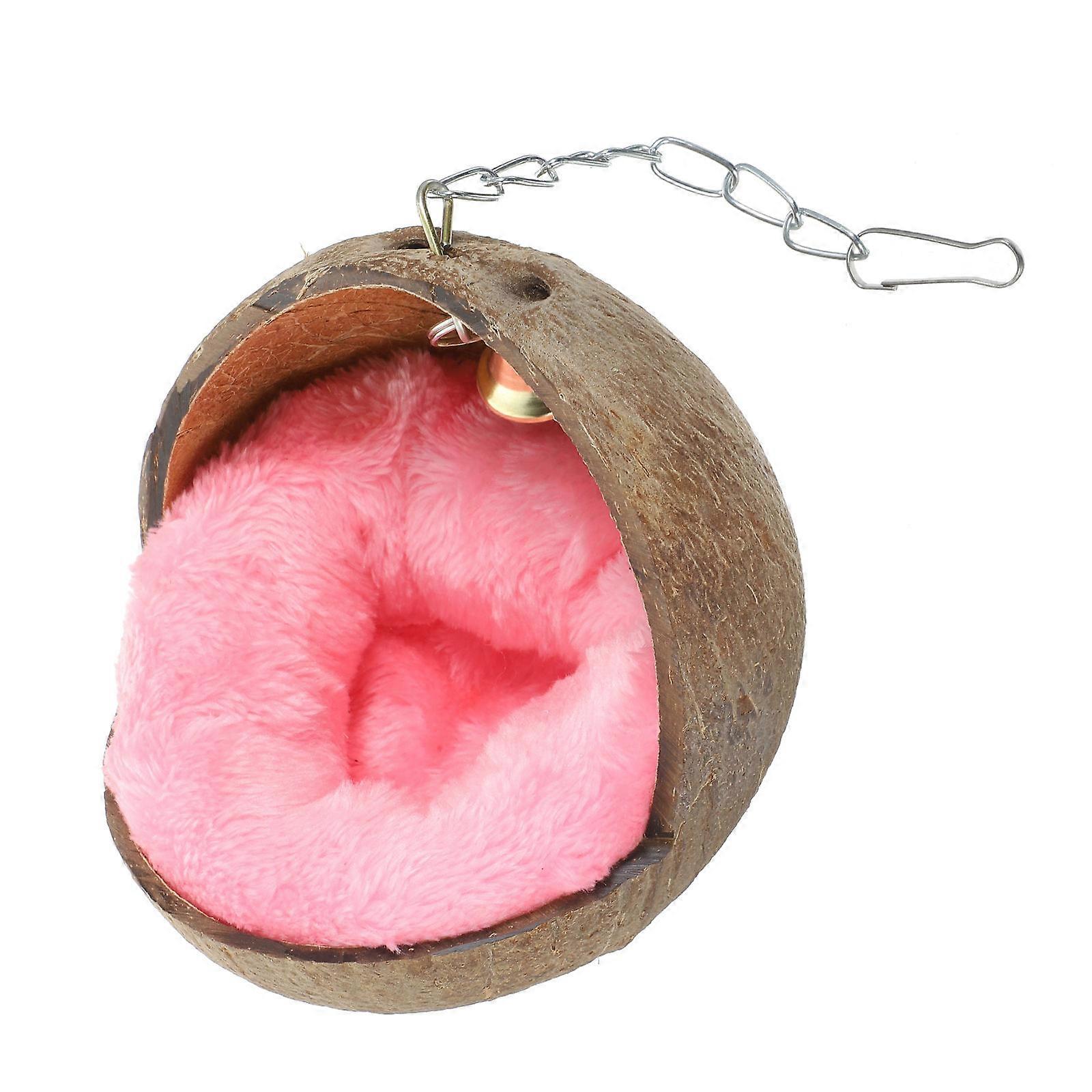 Hamster House Coconut Shell Nest Sleeping Bed for Small Animals 2Pcs