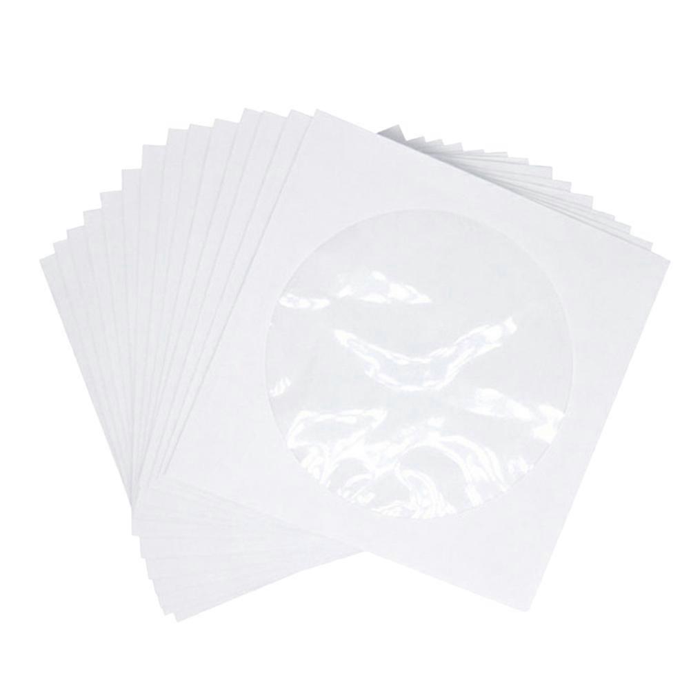 Cd Paper Bag for Storage Use White with Transparent Window 200Pcs Organizer