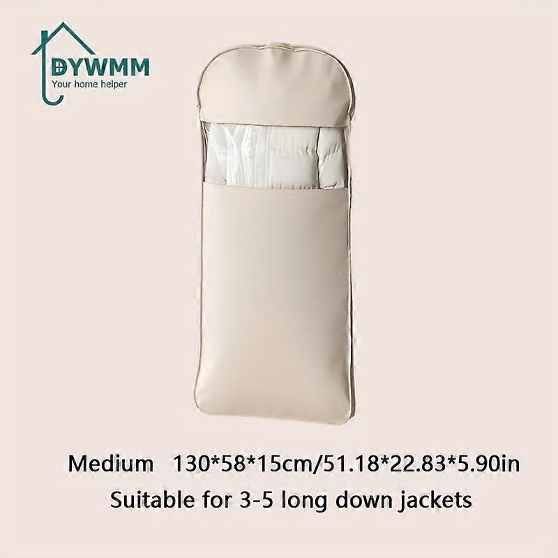 Space Saving Hanging Garment Bag with Self-Compression Zipper - 40% Compressed High Quality Closet Organizer for Down Coats.