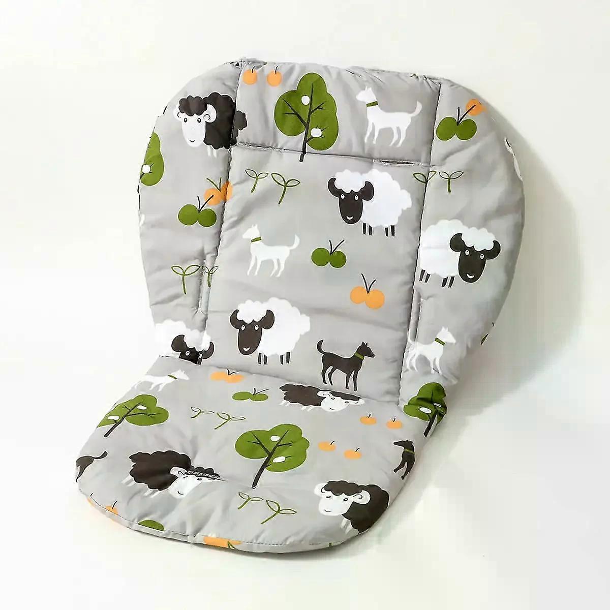 Coussin de chaise de salle �� manger pour b��b��, coussin en coton doux ��paissi, coussin de si��ge de poussette, coussin respirant, motif animal