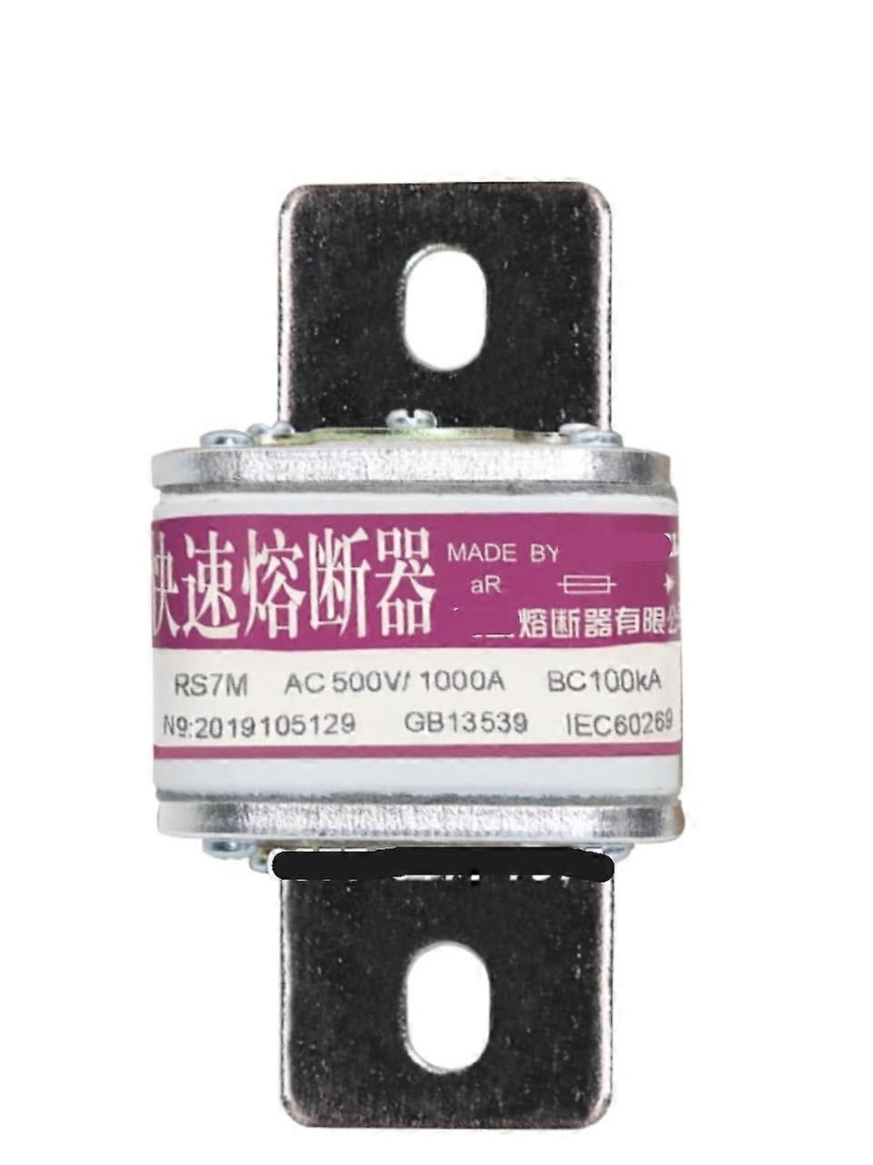 Fast Fuse RS7M 500V 1000A Fast Blow Fuse for High Voltage Applications, Industrial Use, and Electrical Systems