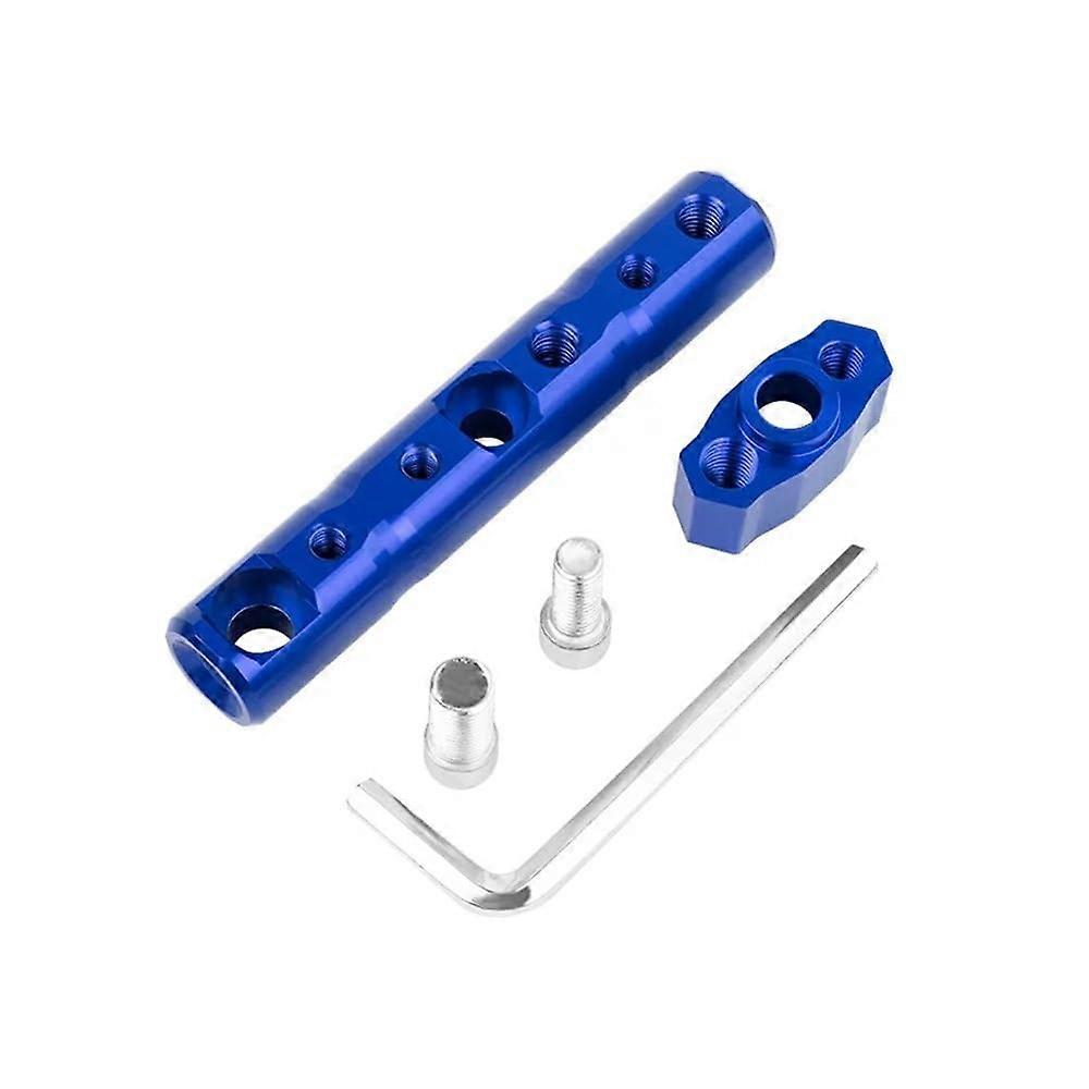 Motorcycle Mirror Extender CNC Aluminum Rearview Mount Bracket with Adjustable Viewing Angle Blue