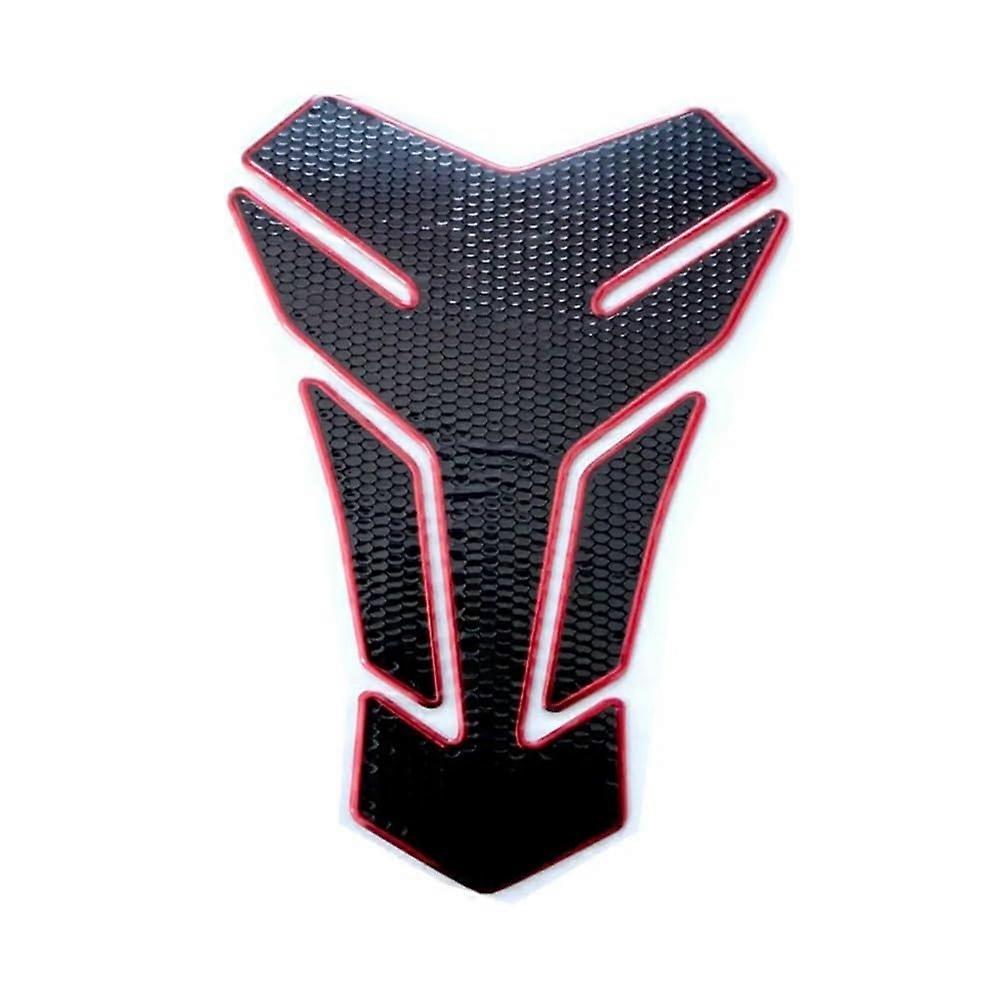 Motorcycle Tank Pad 3D Fish Bone Fuel Tank Protector Sticker AntiScratch Decoration Red