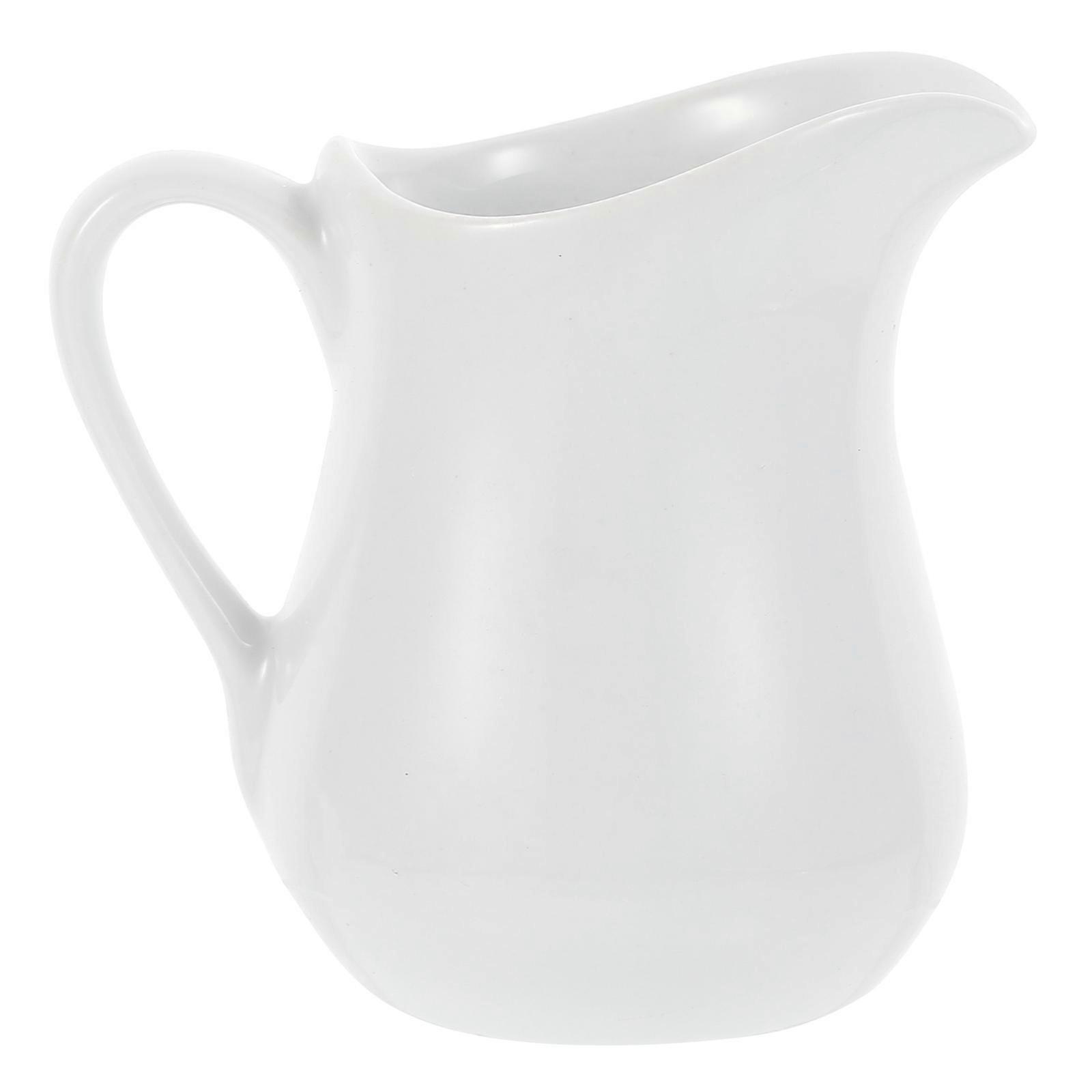 Ceramic Jug Small And Portable Milk Container Pouring Compact Handle 1Pc