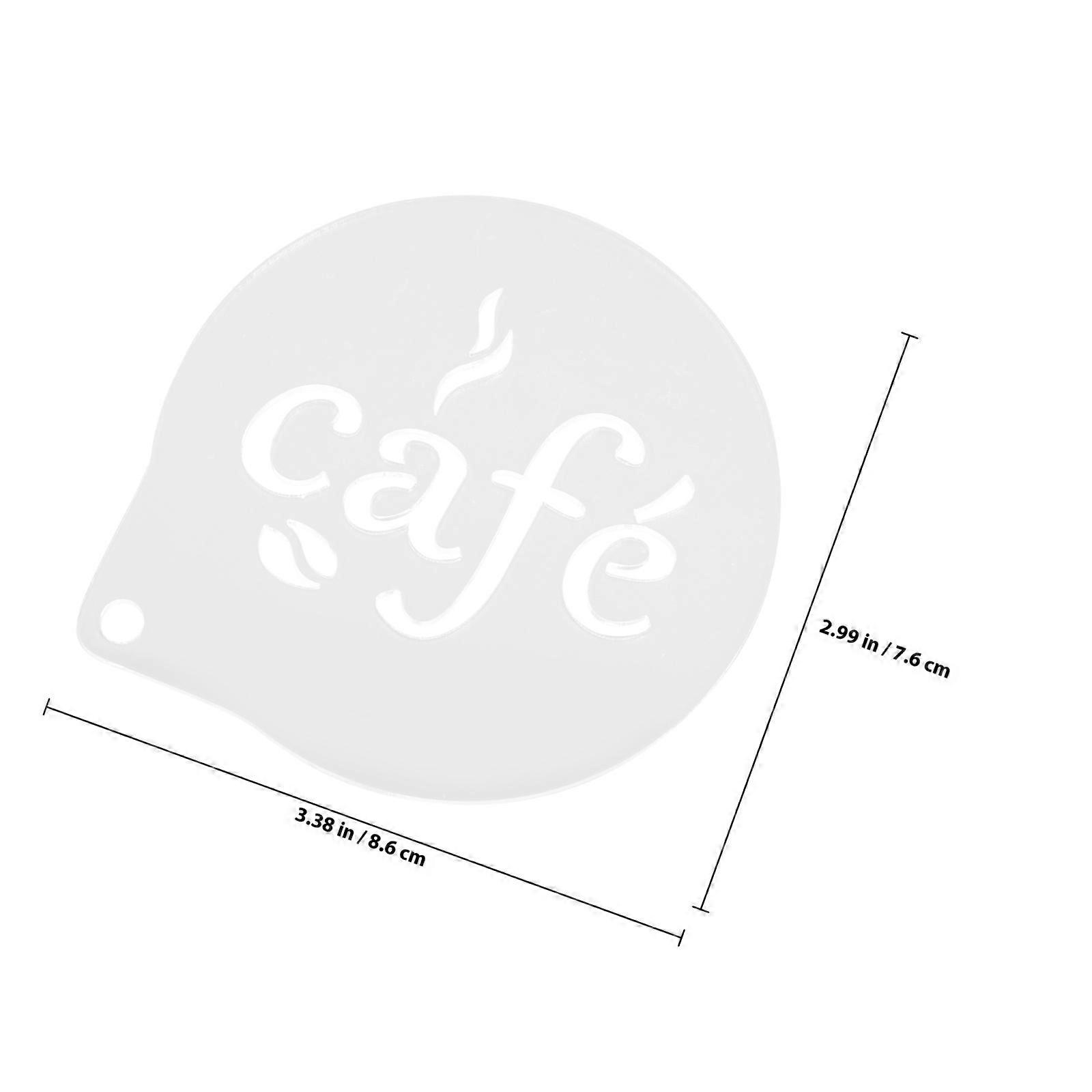 Coffee Stencil Acrylic Latte Template Mold for Baking Transparent